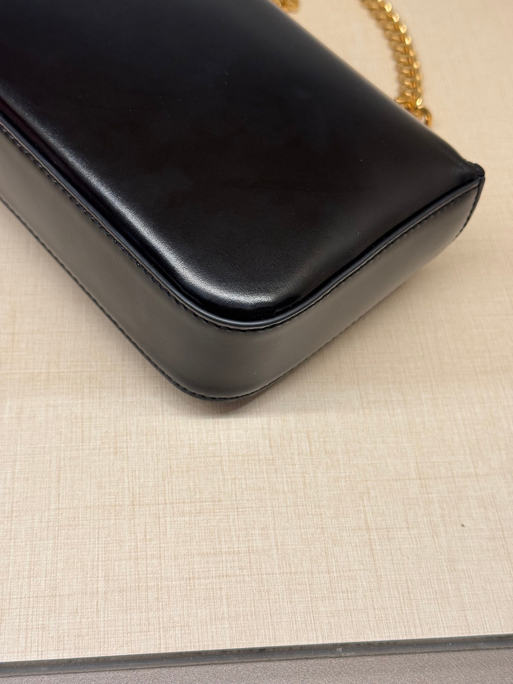 Celine Triomphe Chain Shoulder Black