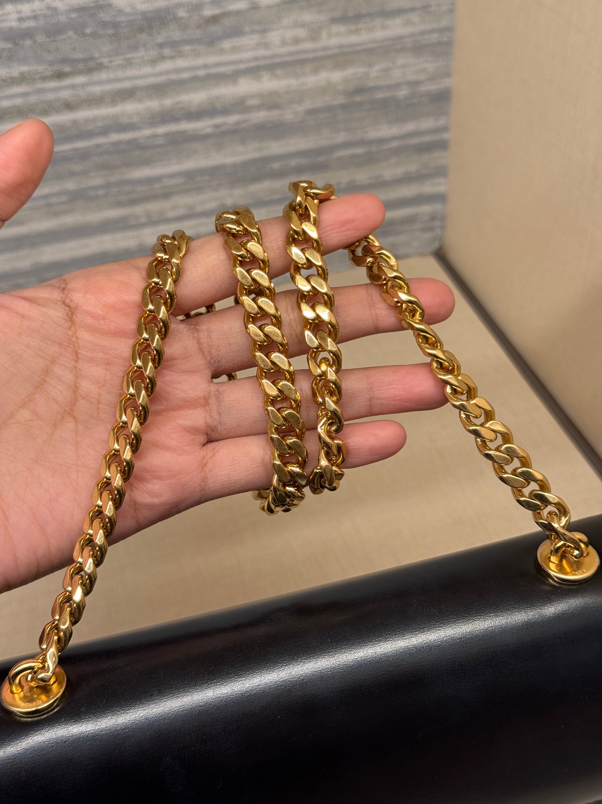 Celine Triomphe Chain Shoulder Black