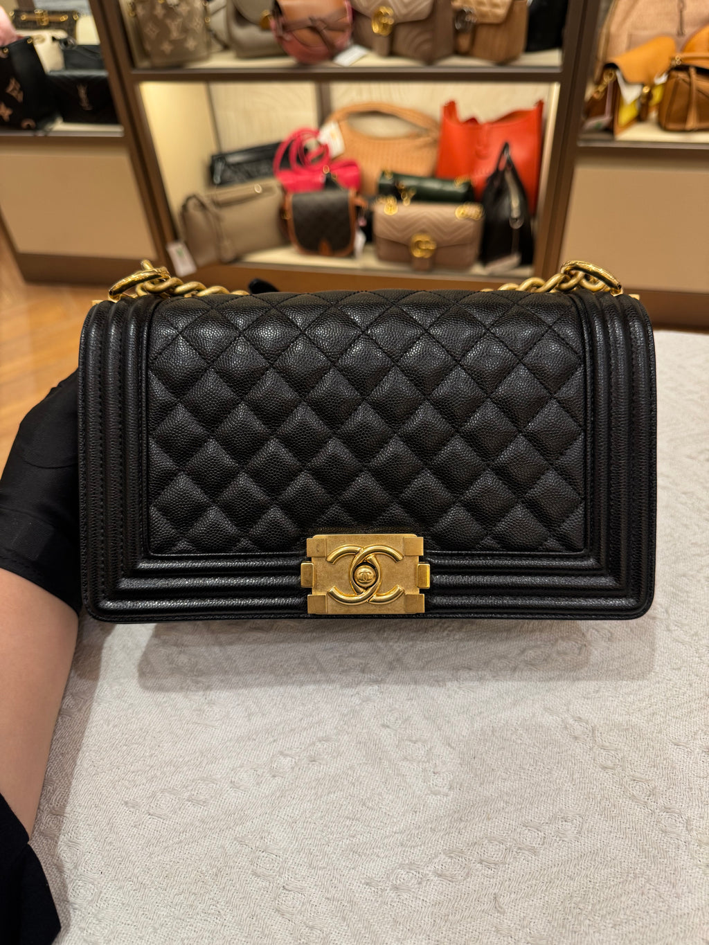 Chanel Boy Medium Caviar