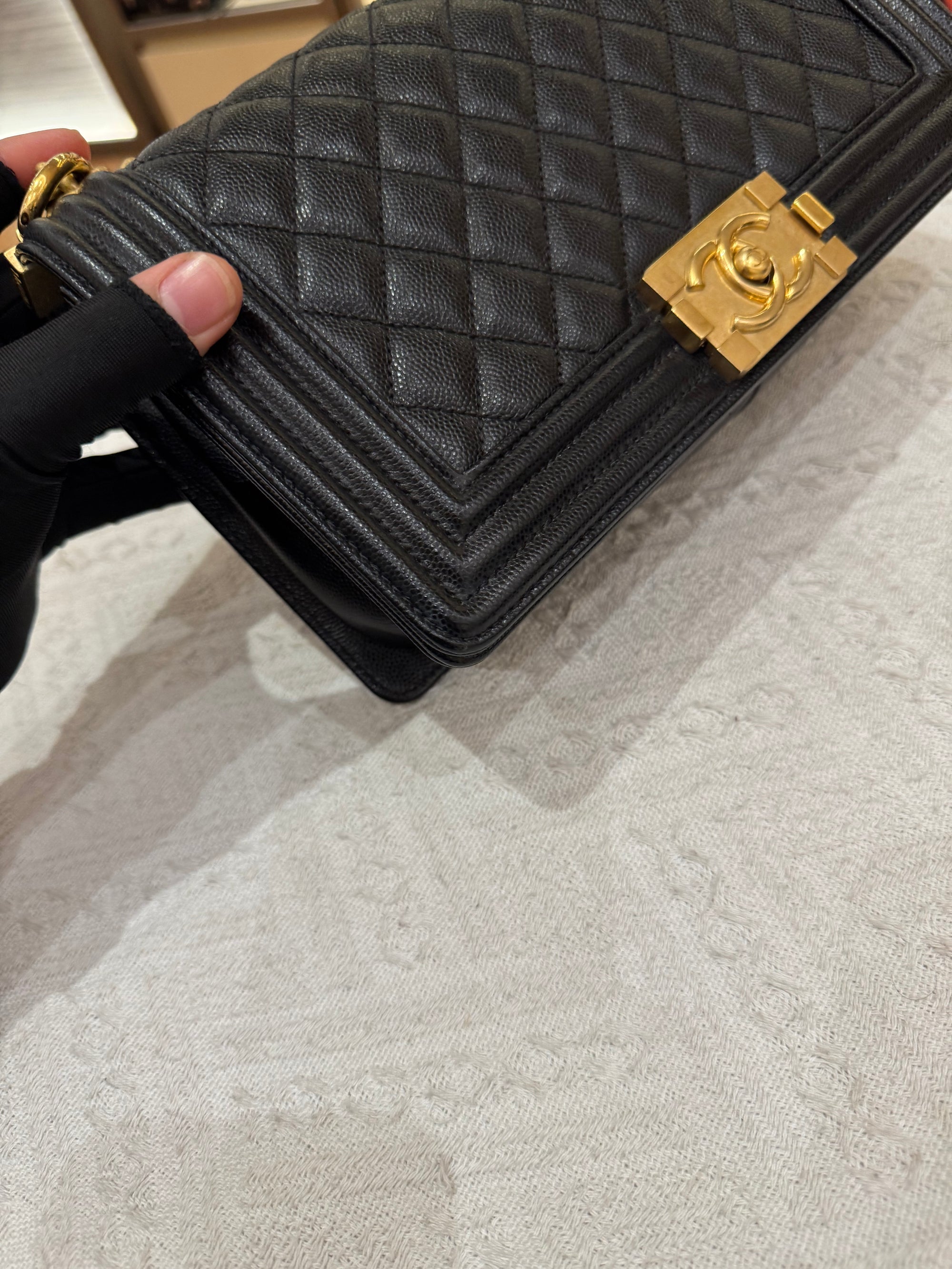 Chanel Boy Medium Caviar