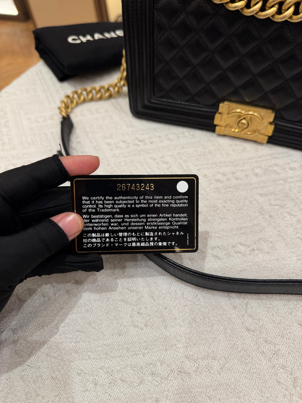 Chanel Boy Medium Caviar