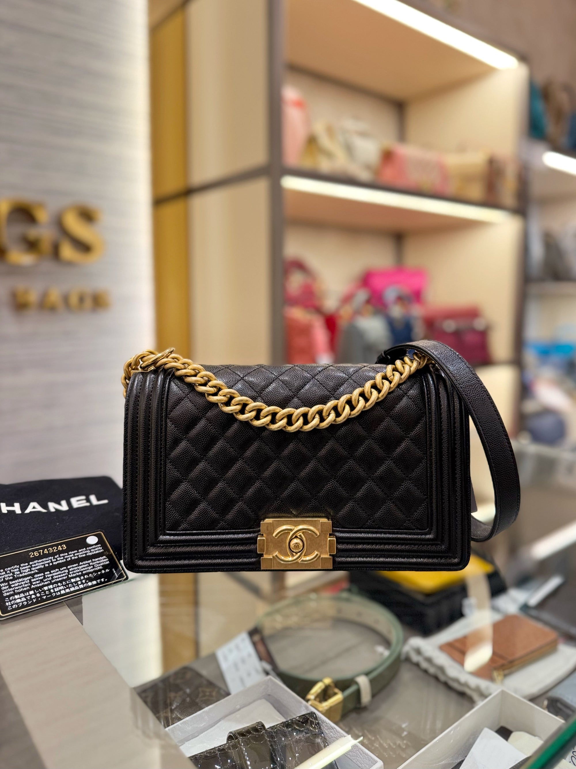 Chanel Boy Medium Caviar