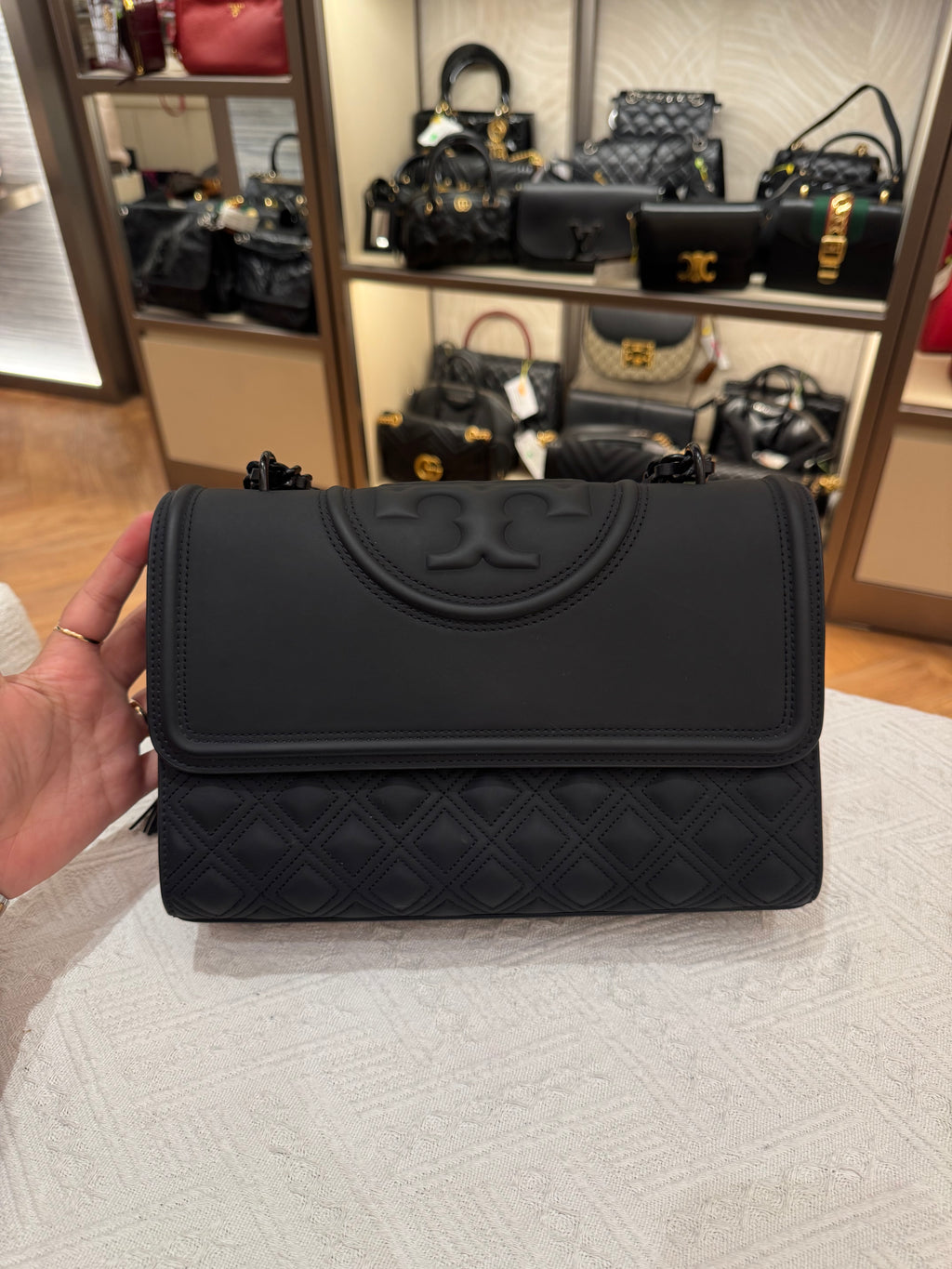 Tory Burch Fleming Medium Matte All Black