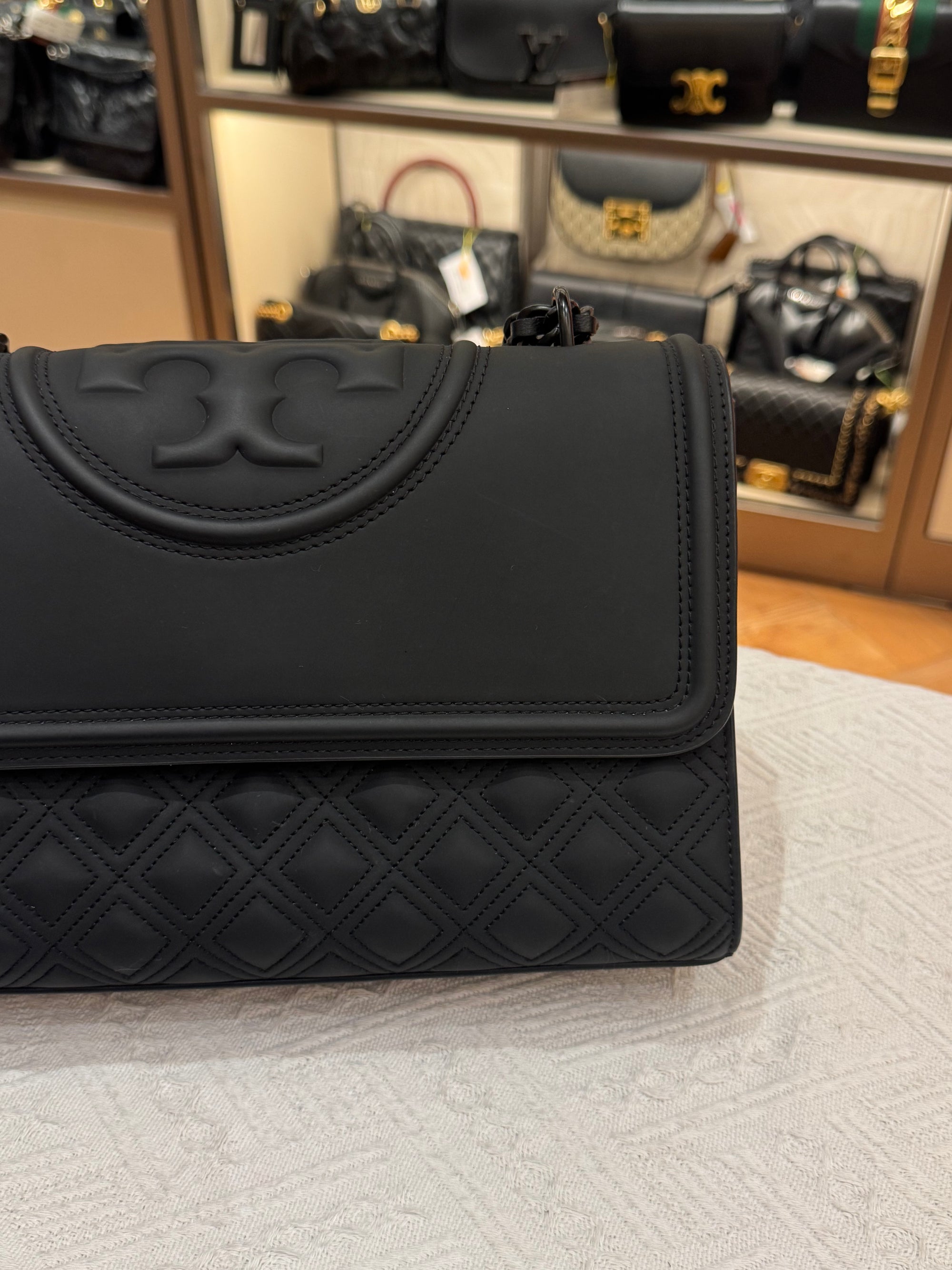 Tory Burch Fleming Medium Matte All Black