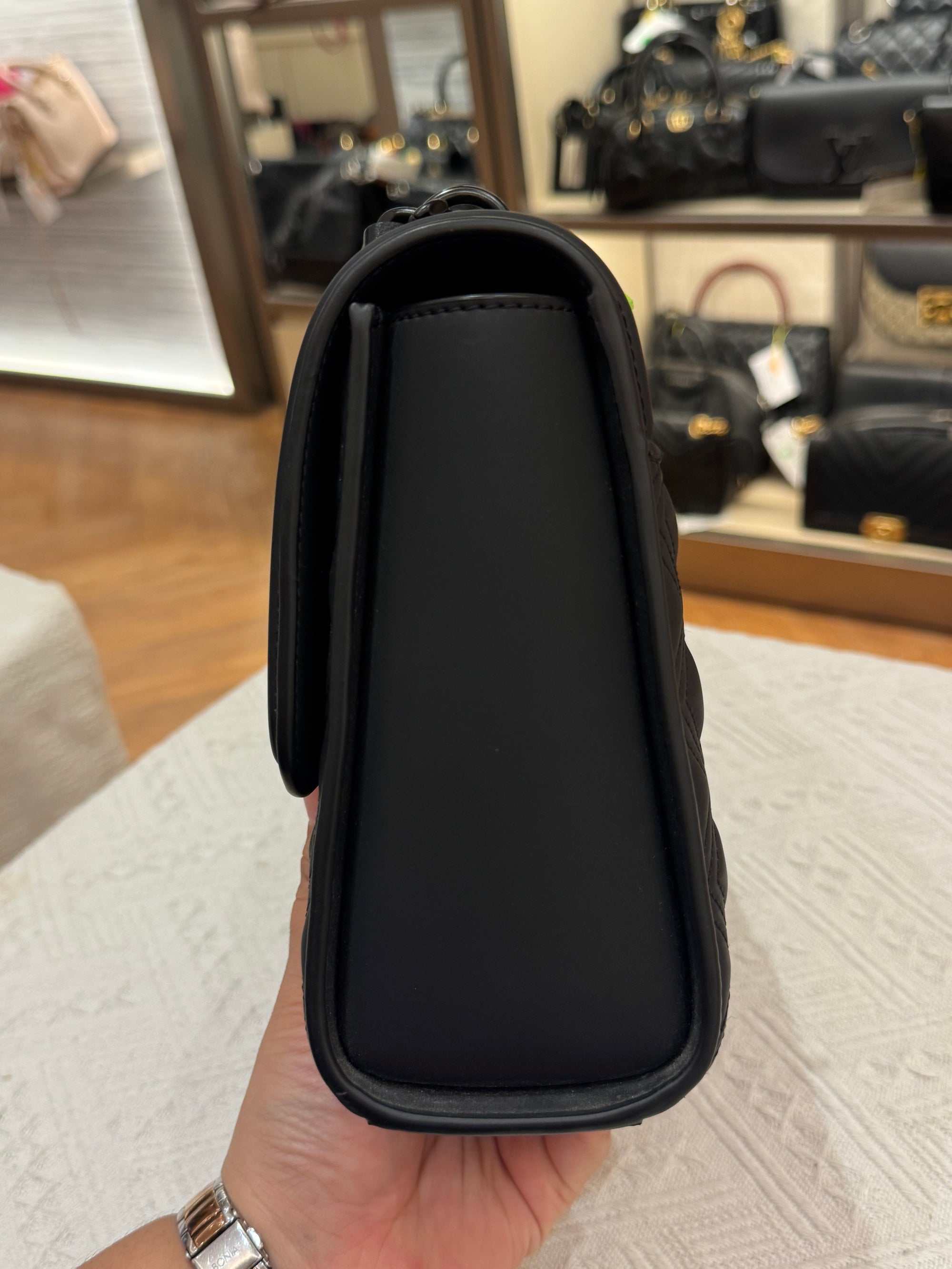 Tory Burch Fleming Medium Matte All Black