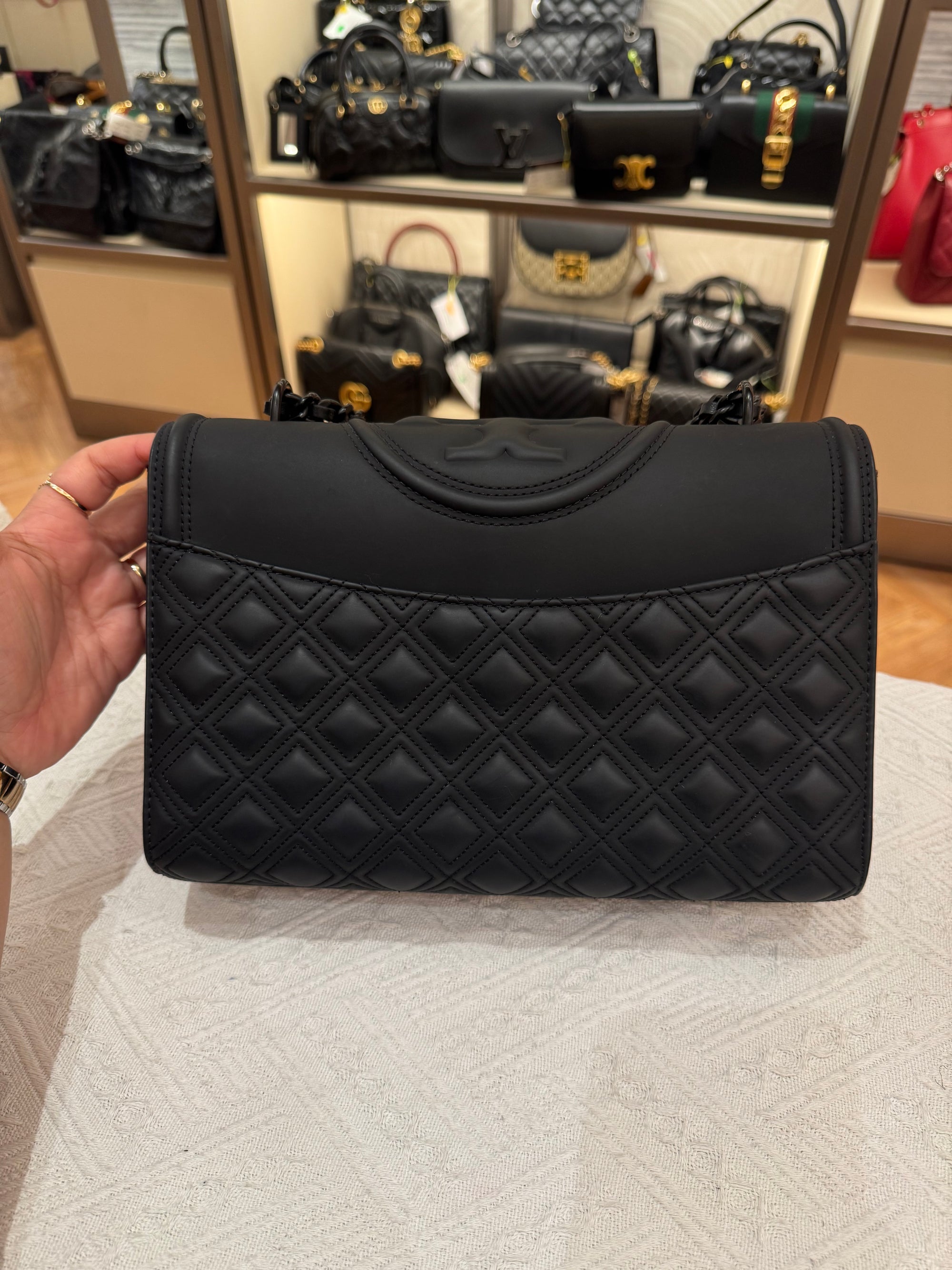 Tory Burch Fleming Medium Matte All Black