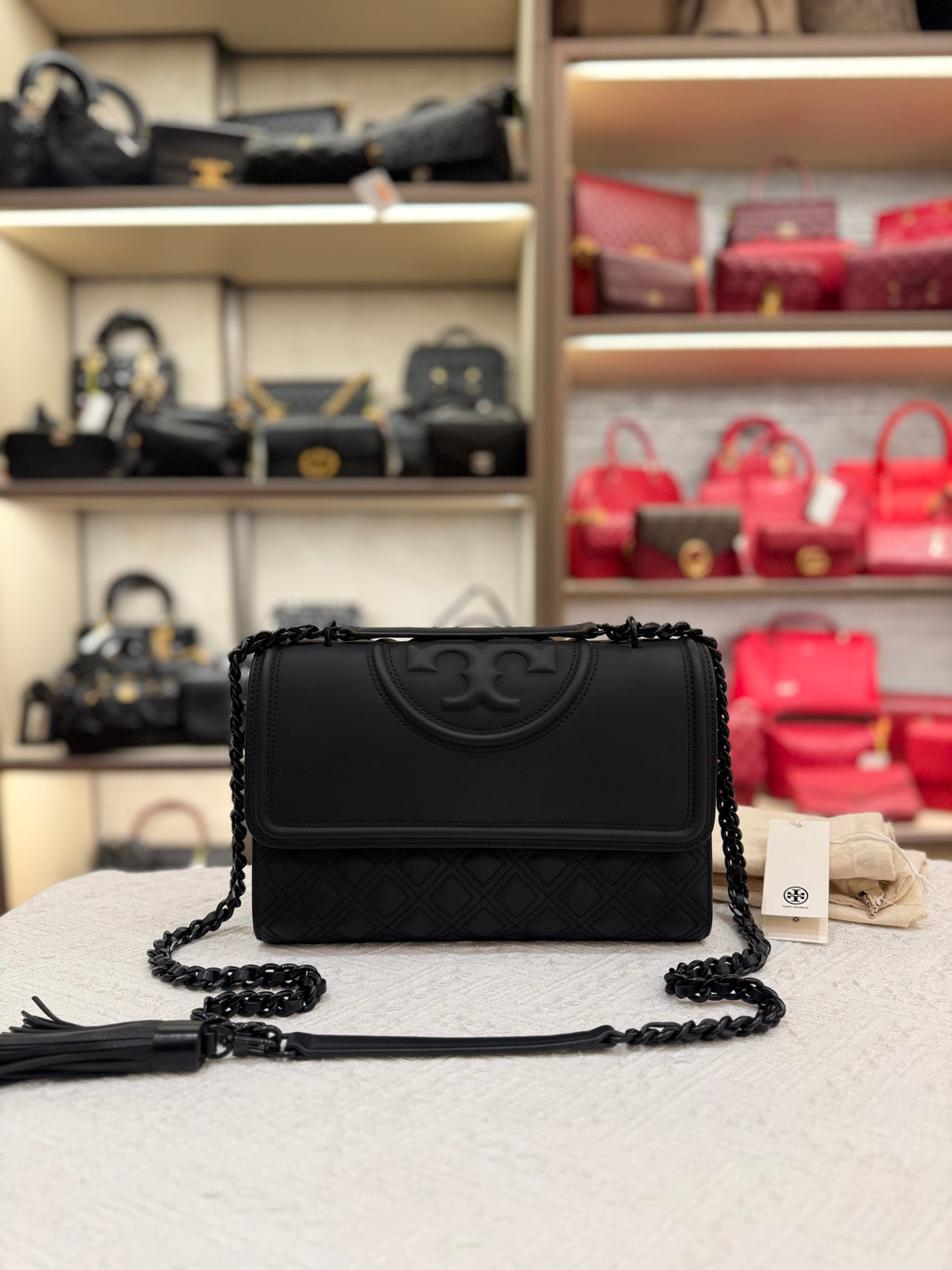 Tory Burch Fleming Medium Matte All Black