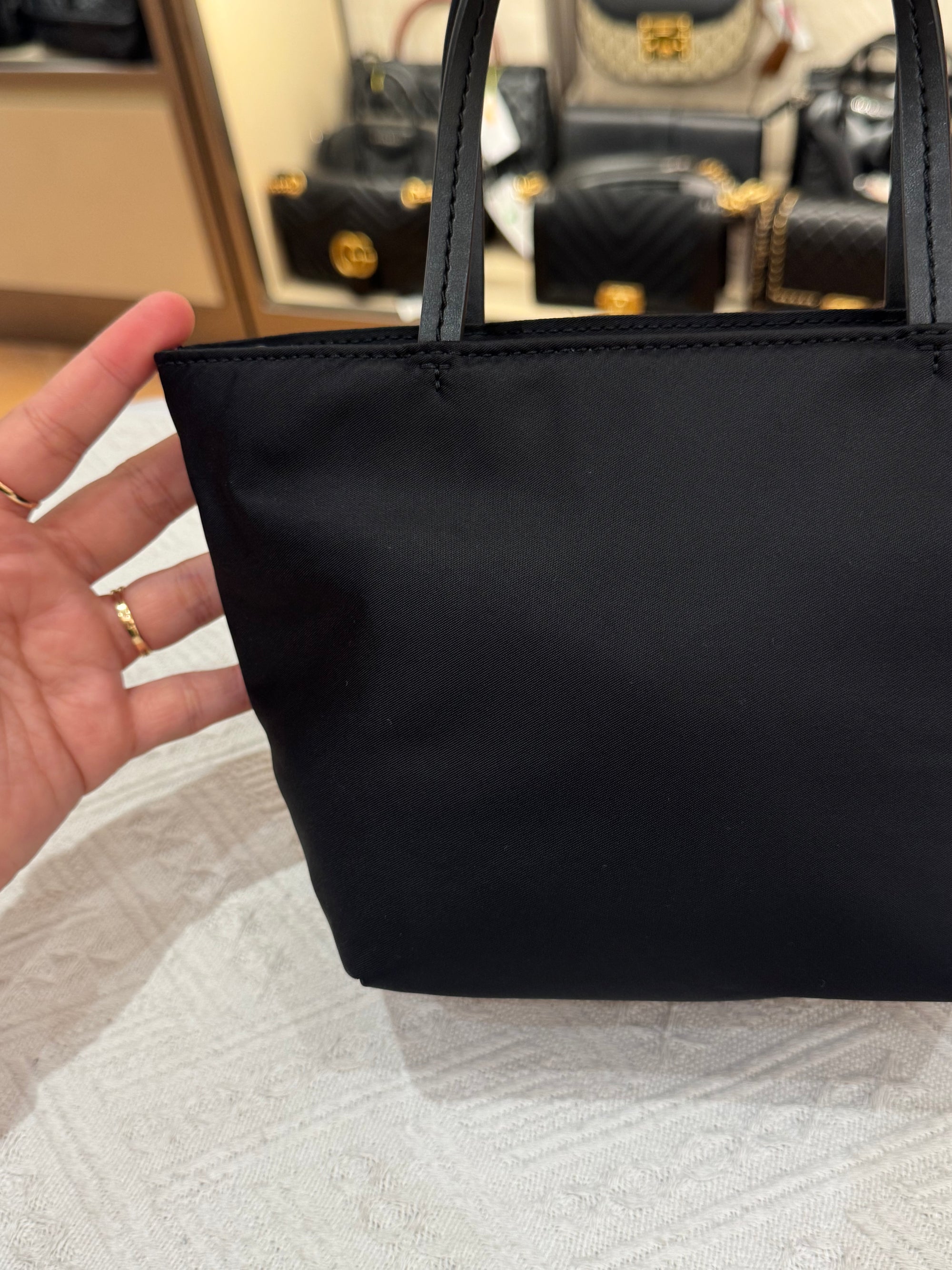 Tory Burch Mini Nylon Tote Black