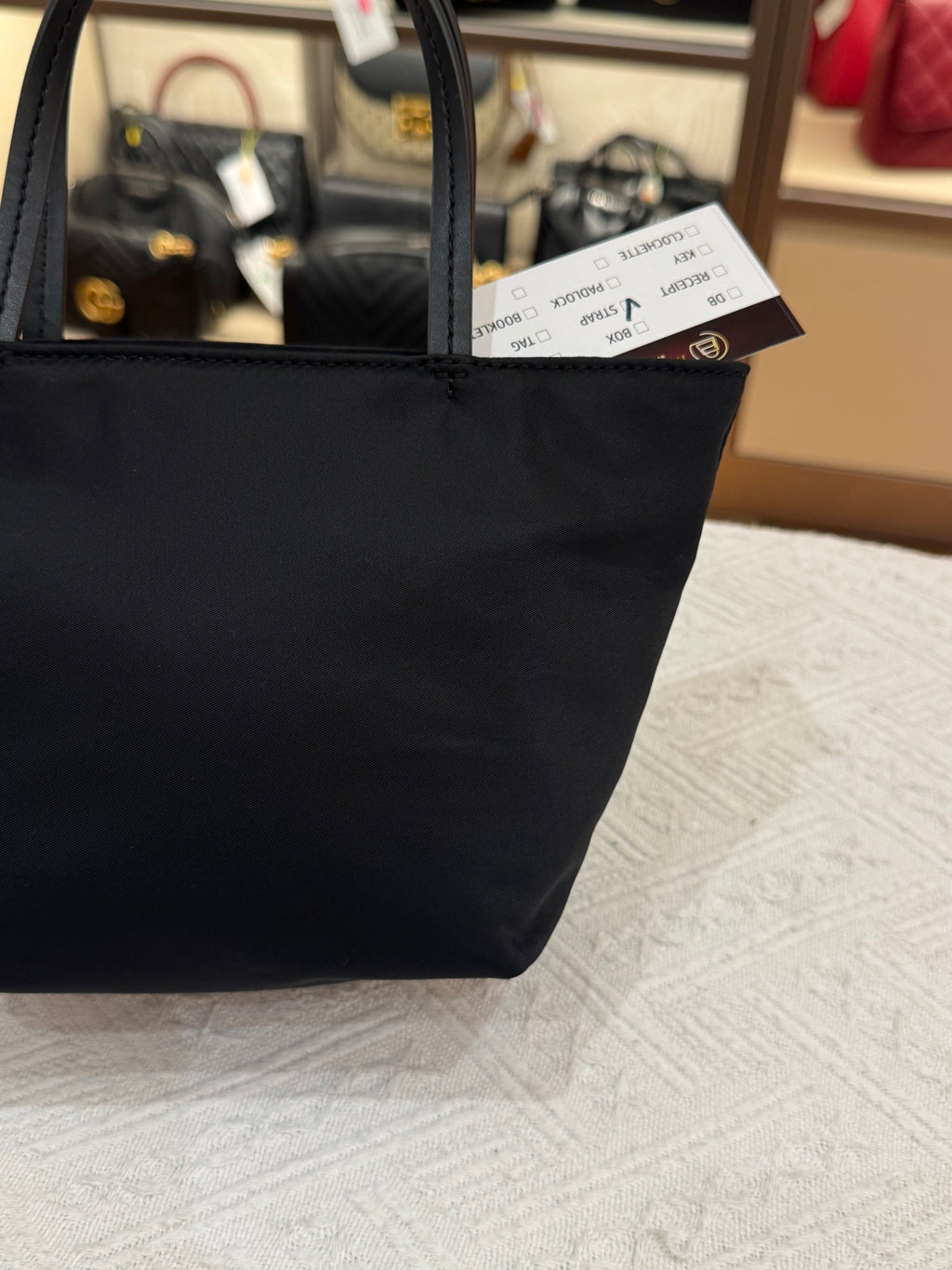 Tory Burch Mini Nylon Tote Black