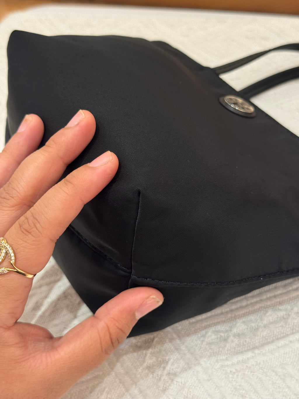 Tory Burch Mini Nylon Tote Black