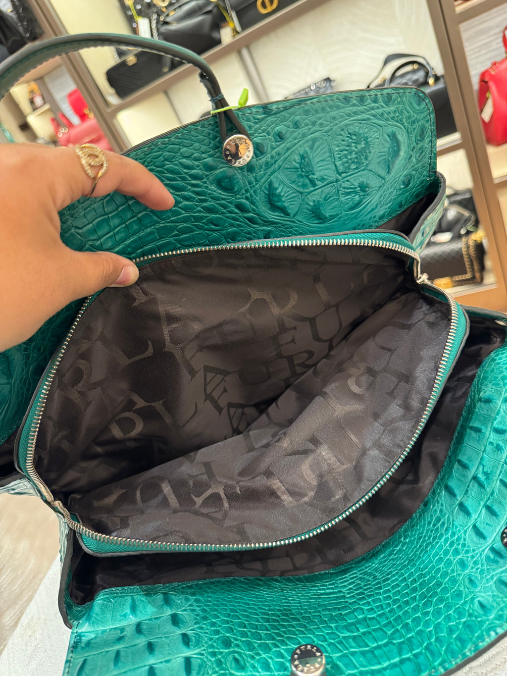 Furla Piper Croco Embossed