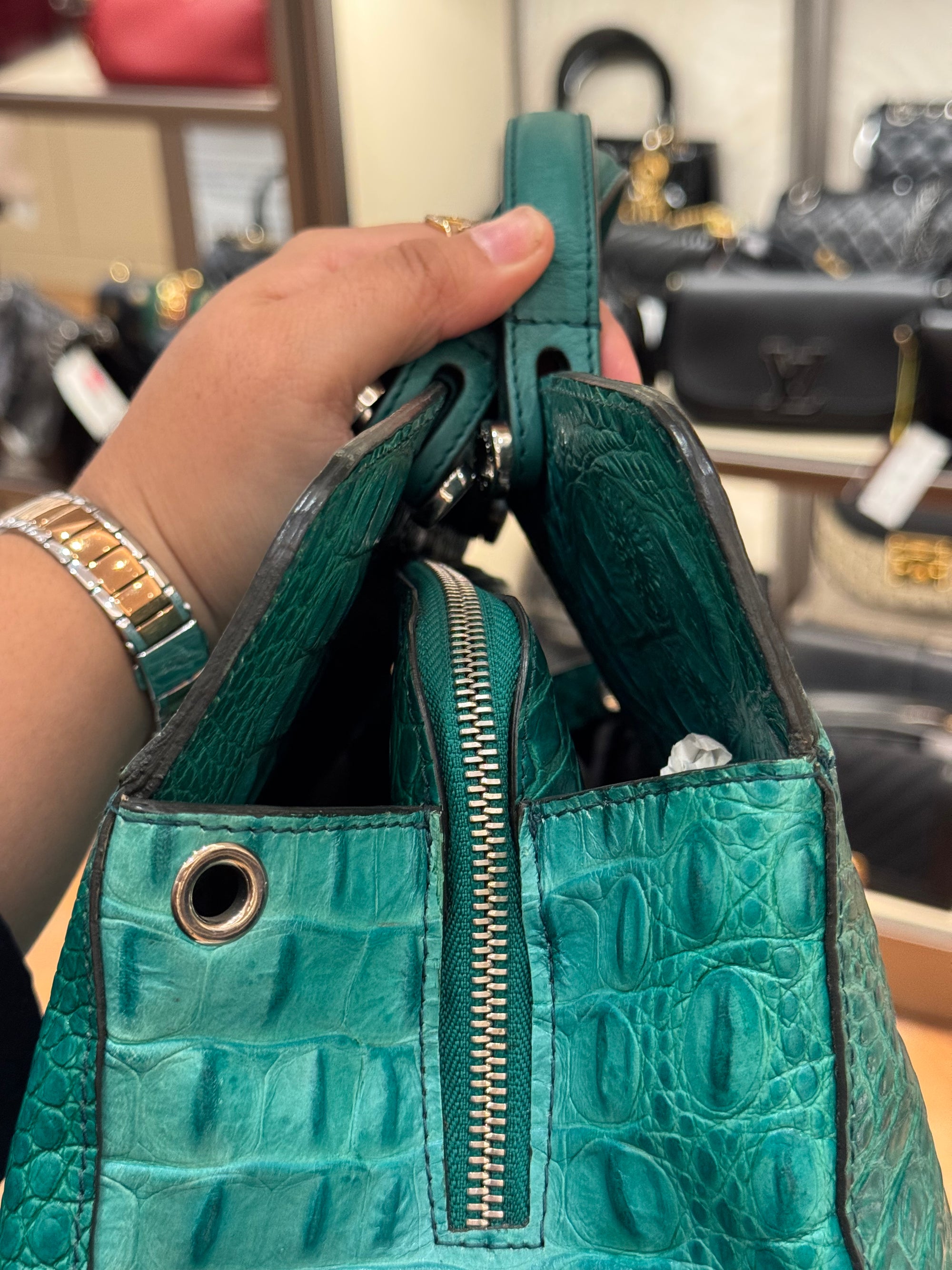 Furla Piper Croco Embossed