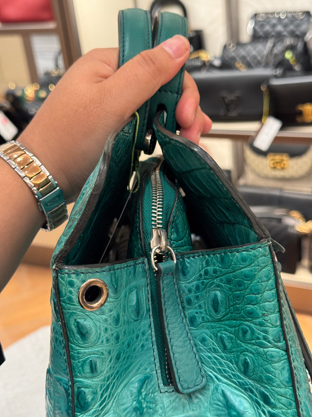 Furla Piper Croco Embossed