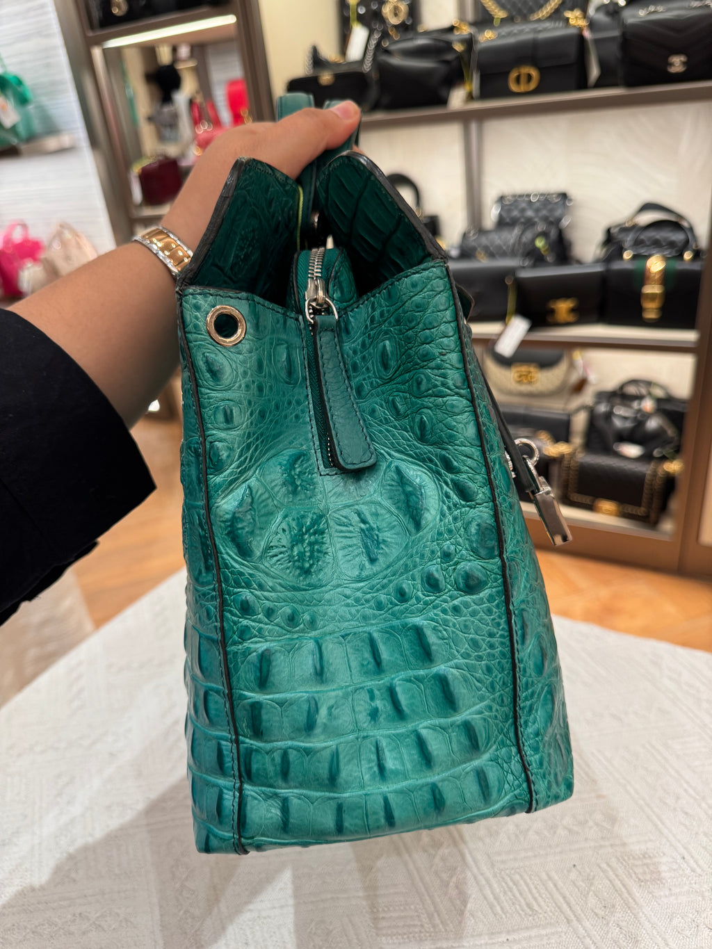 Furla Piper Croco Embossed