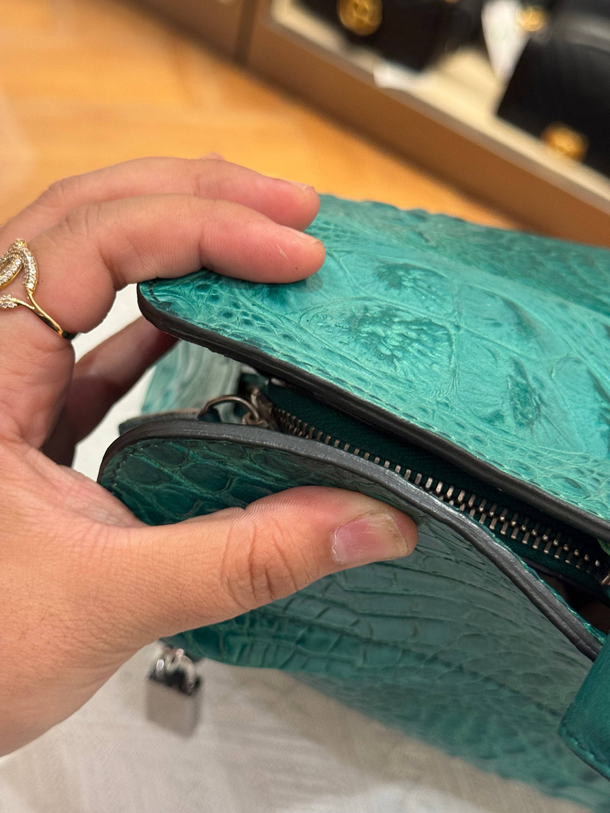 Furla Piper Croco Embossed