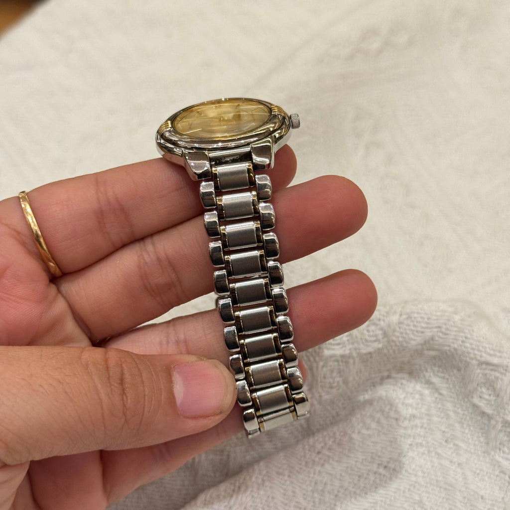 Saint Laurent Watch Round Silver