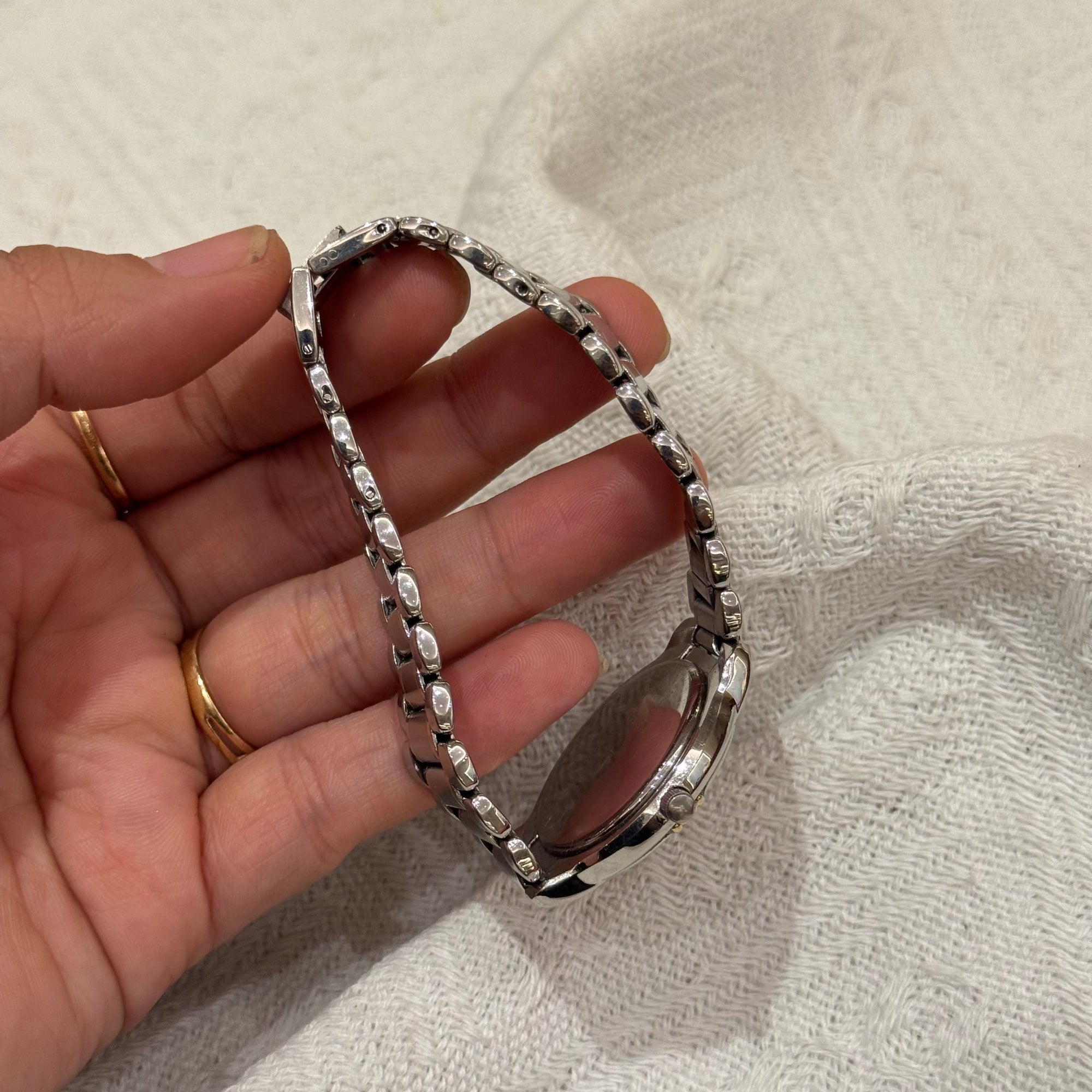 Saint Laurent Watch Round Silver