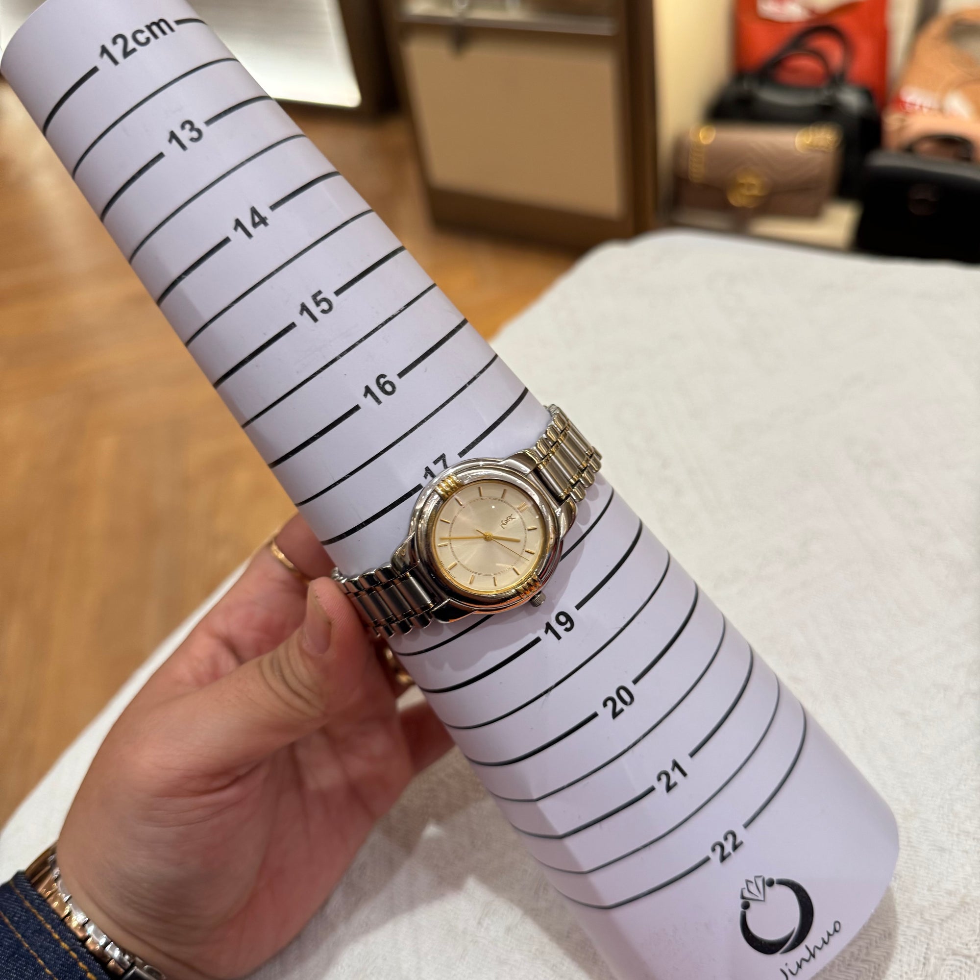 Saint Laurent Watch Round Silver
