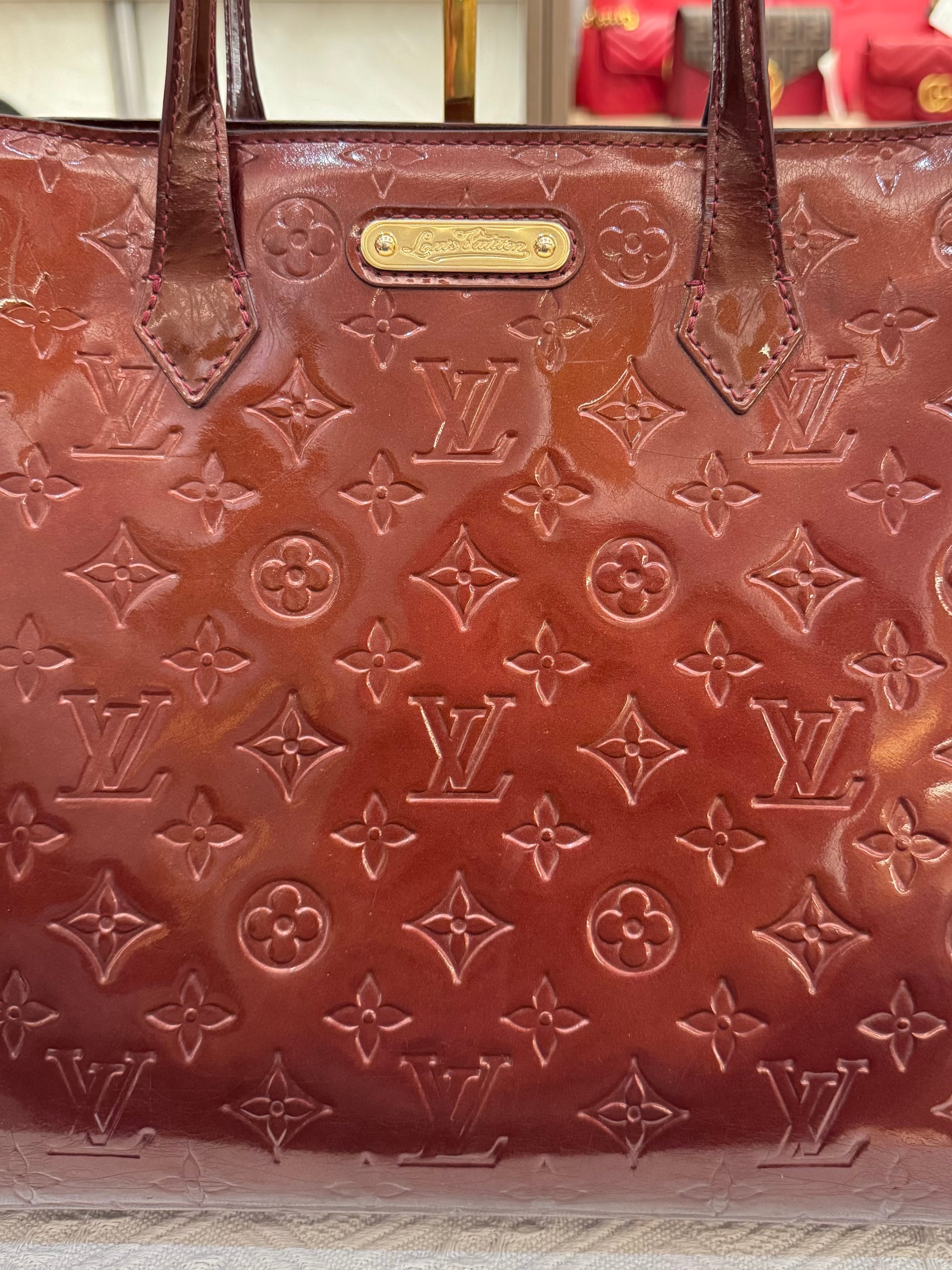 Louis Vuitton Wilshire Vernis Monogram Rouge