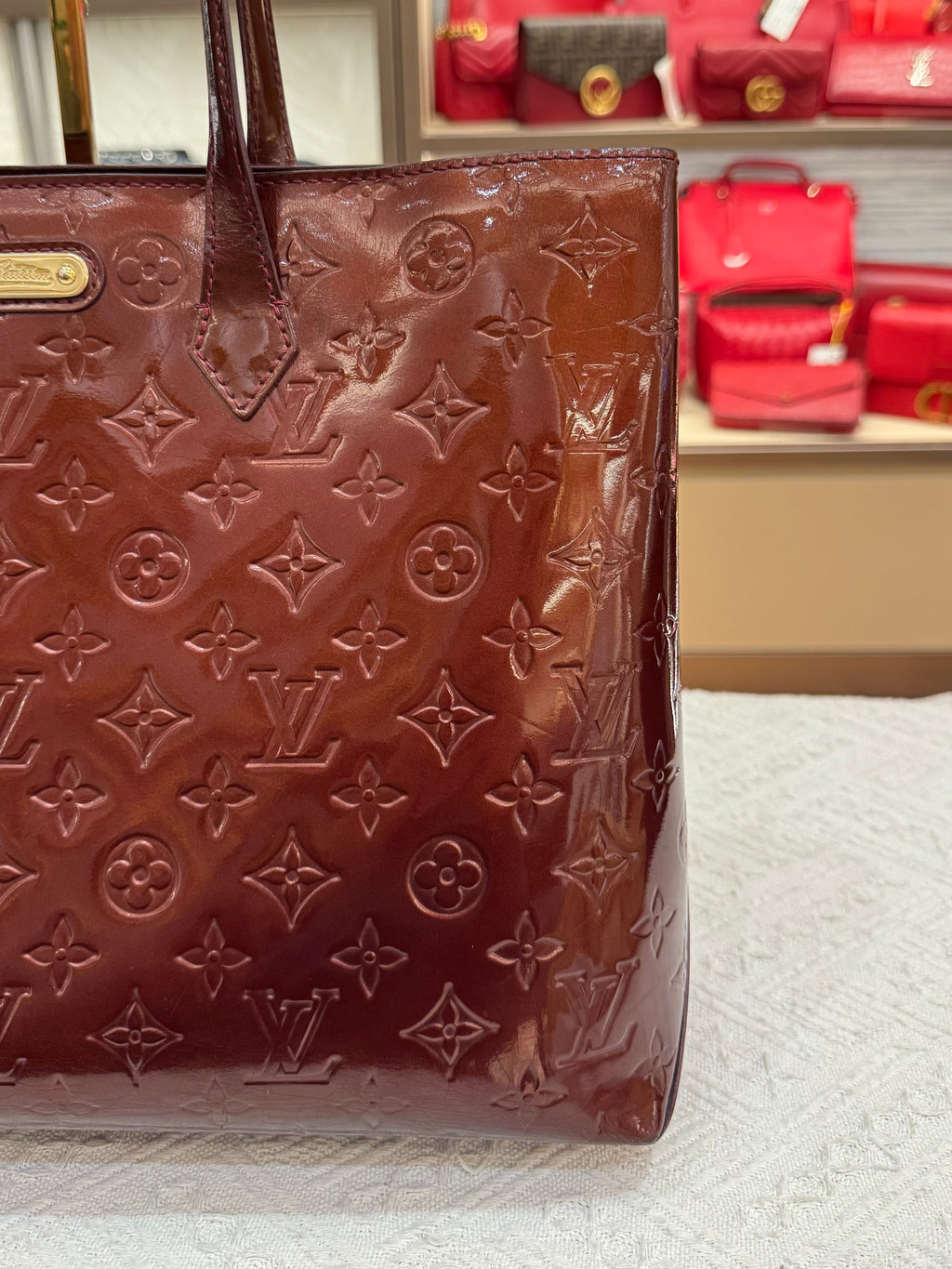 Louis Vuitton Wilshire Vernis Monogram Rouge