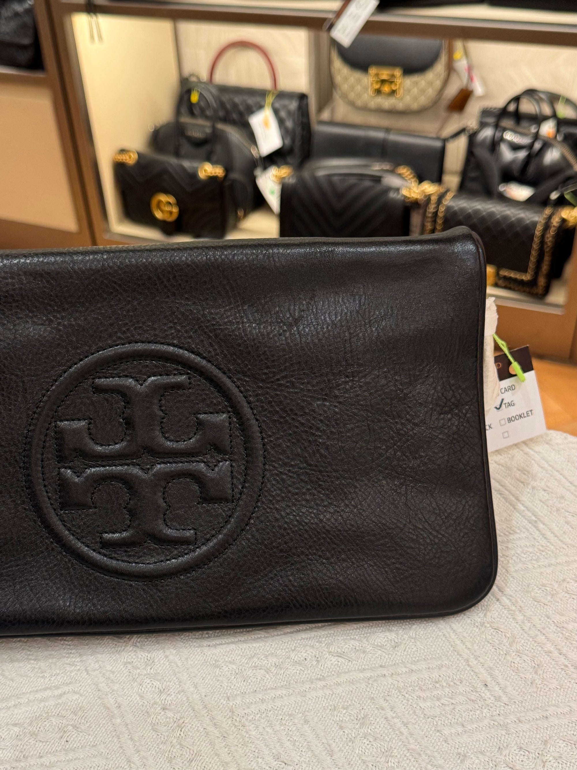 Tory Burch Bombe Reva Clutch / Shoulder Black