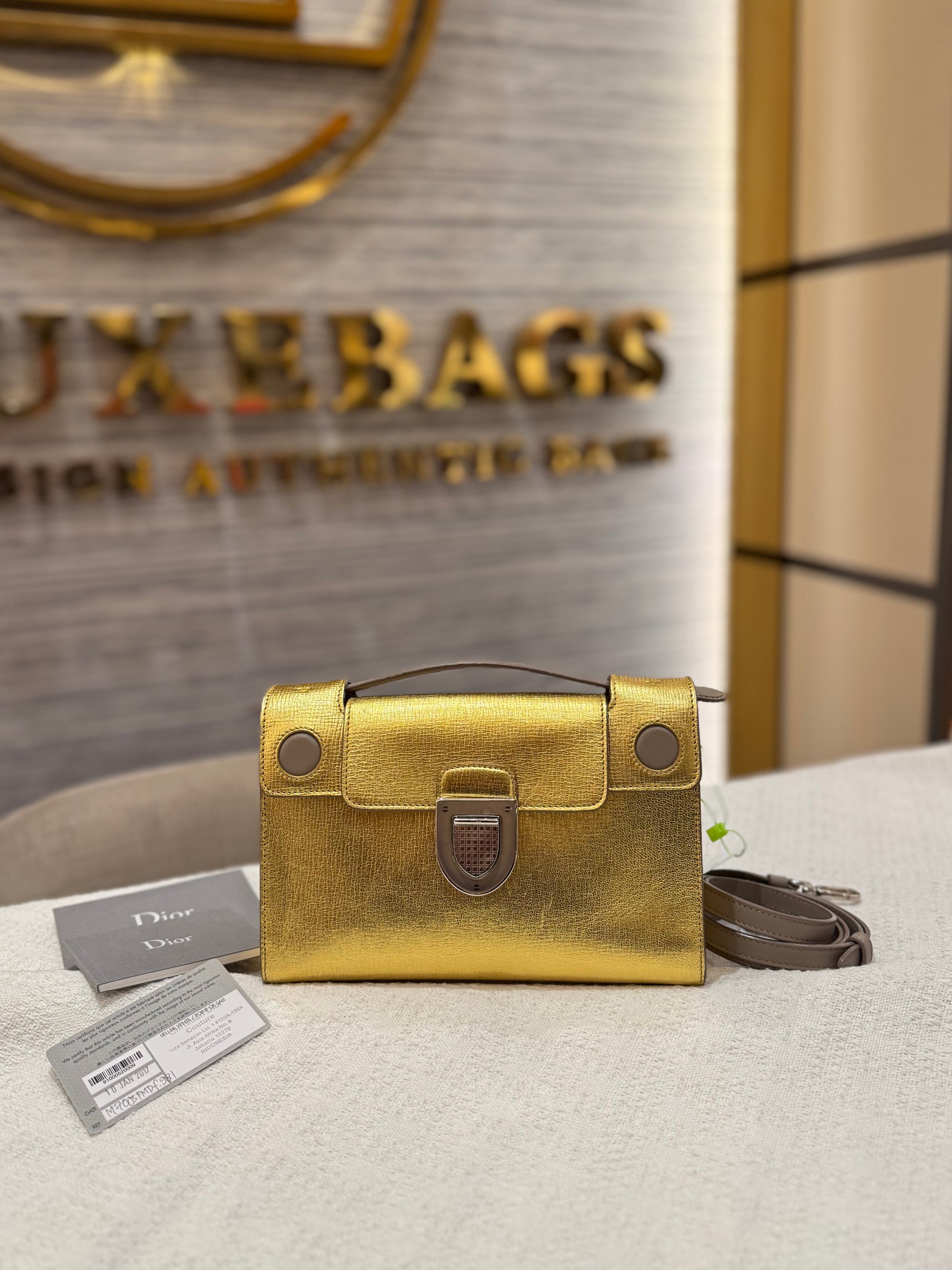 Diorever Top Handle Gold