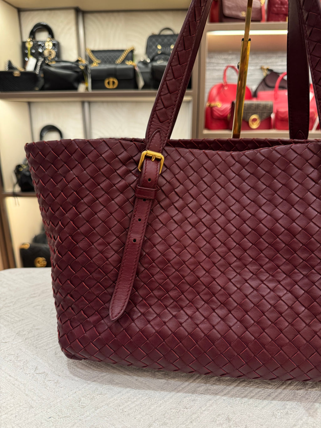 Bottega Veneta Cesta Small Tote Barolo