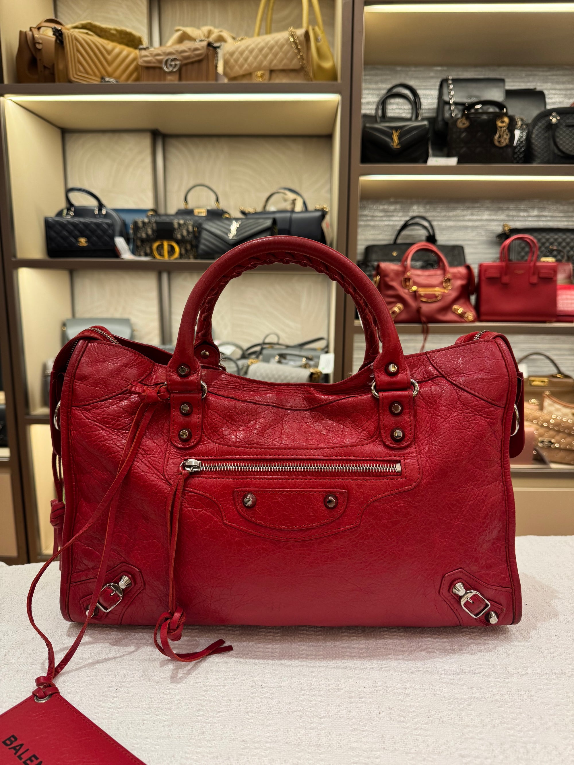 Balenciaga Reguler Red Logo Strap