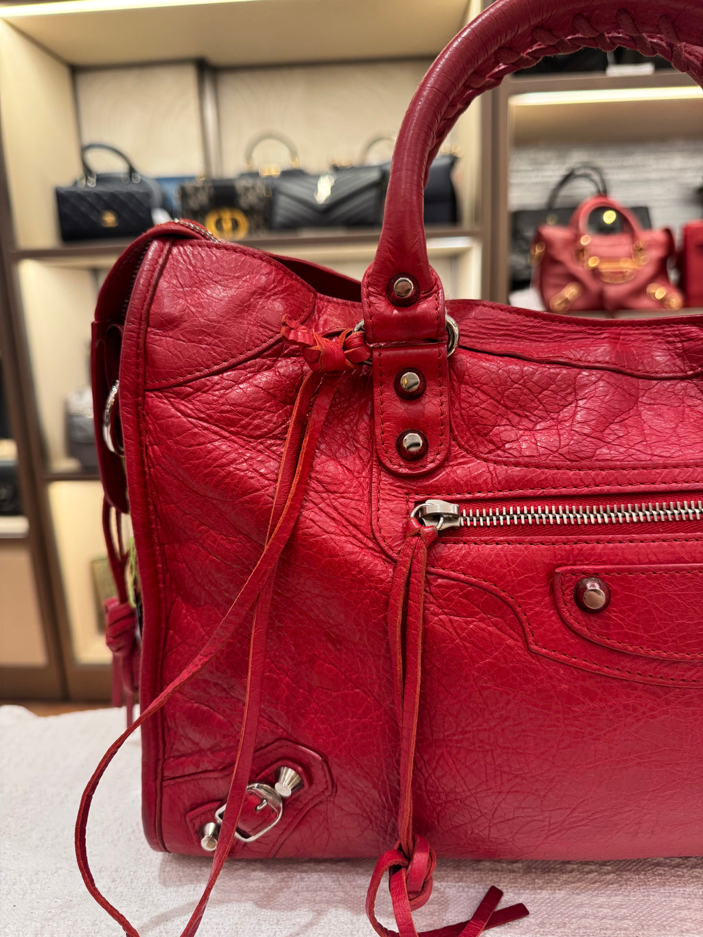 Balenciaga Reguler Red Logo Strap