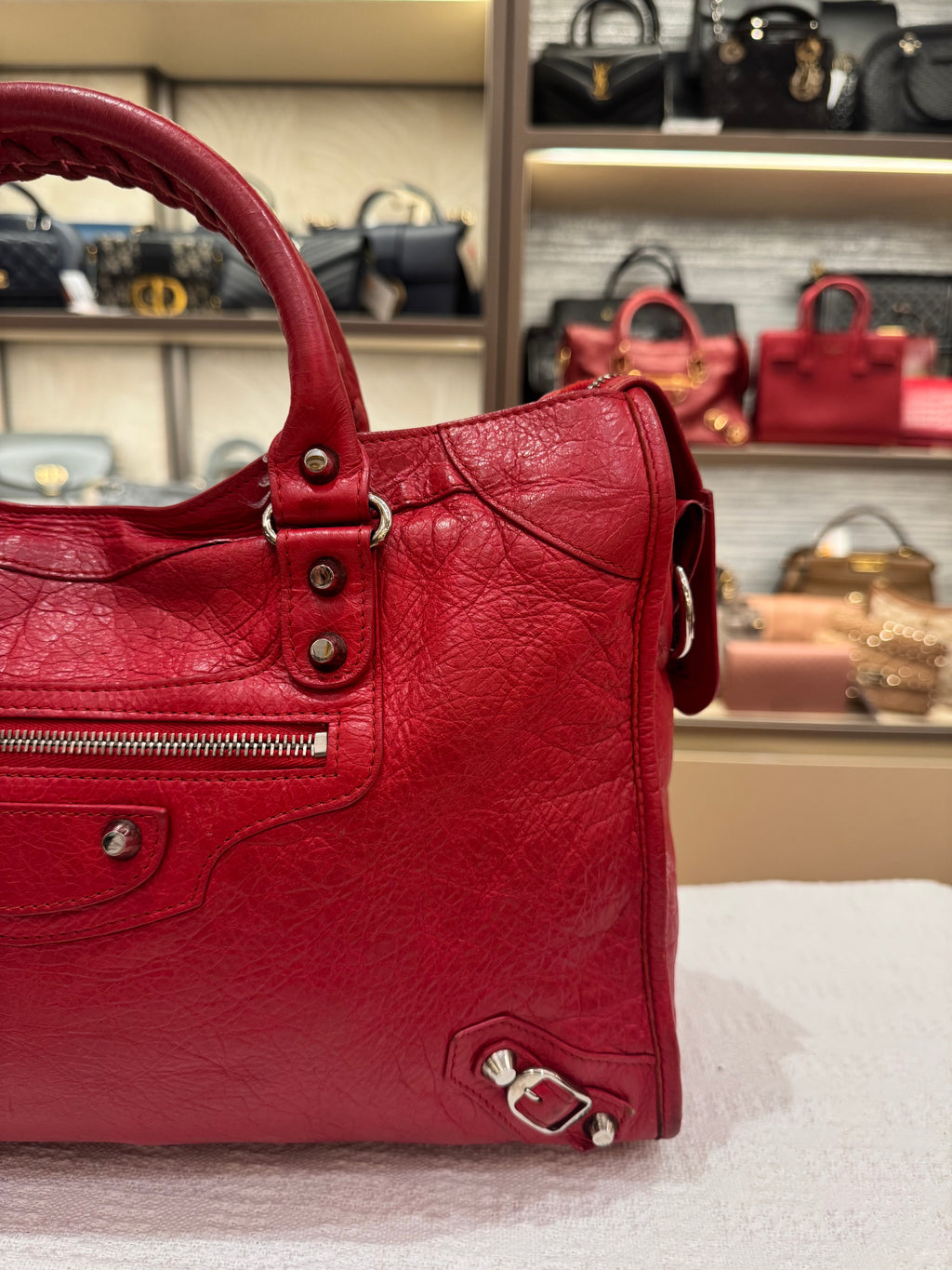 Balenciaga Reguler Red Logo Strap