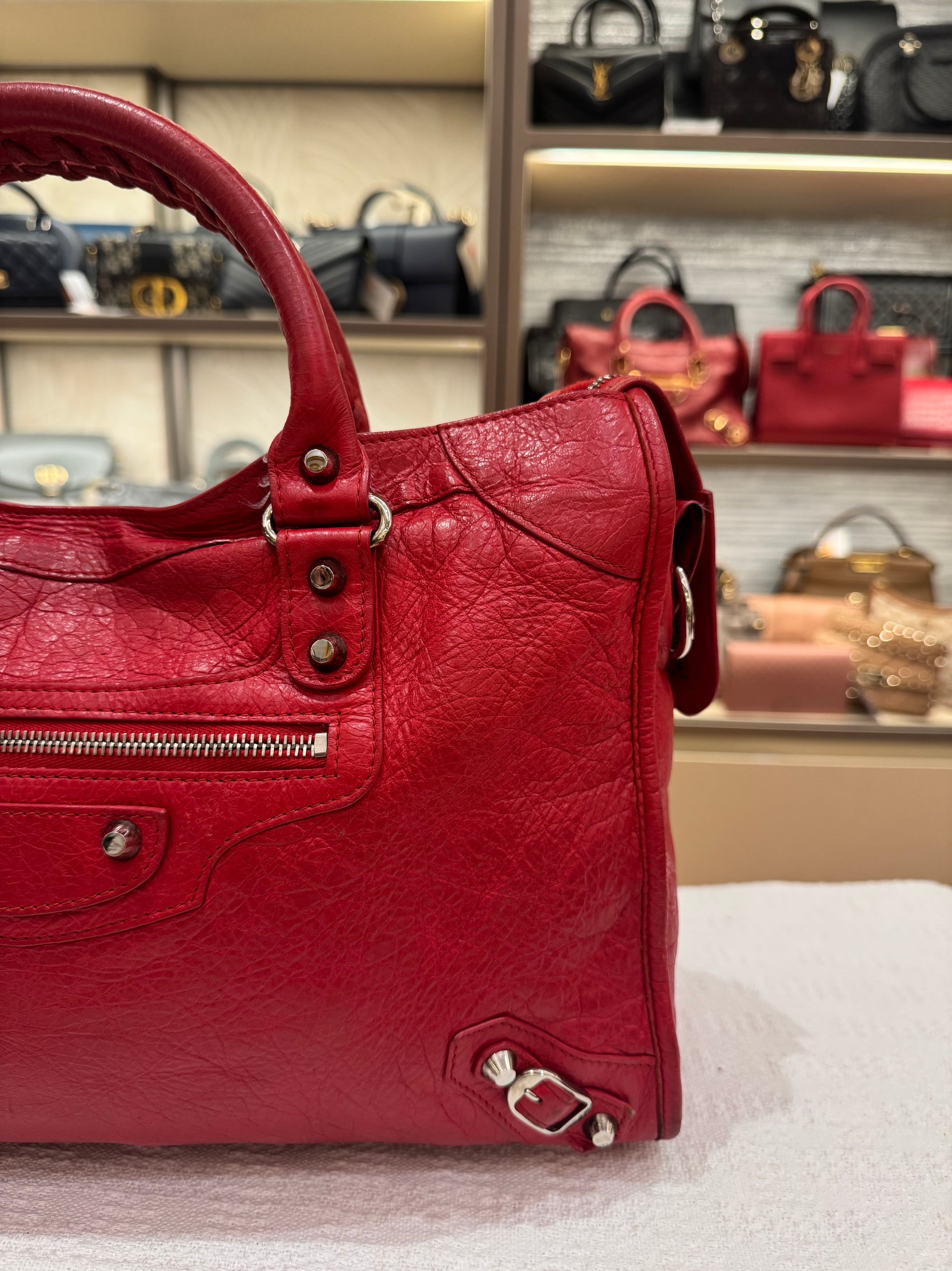Balenciaga Reguler Red Logo Strap