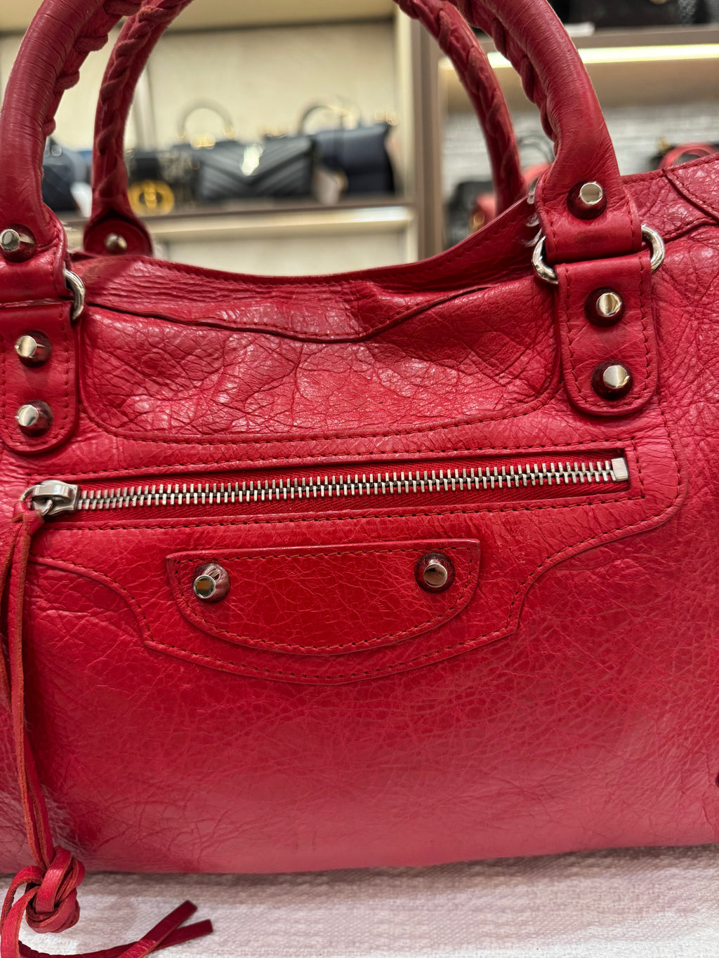 Balenciaga Reguler Red Logo Strap