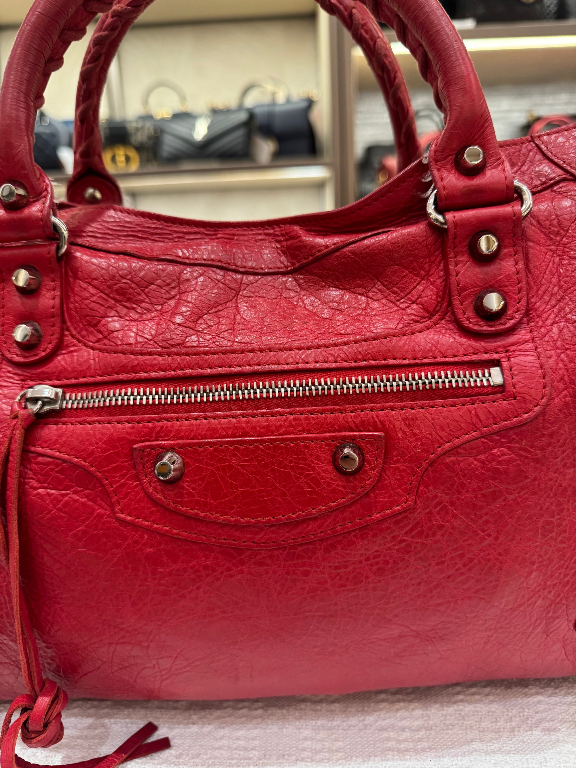 Balenciaga Reguler Red Logo Strap