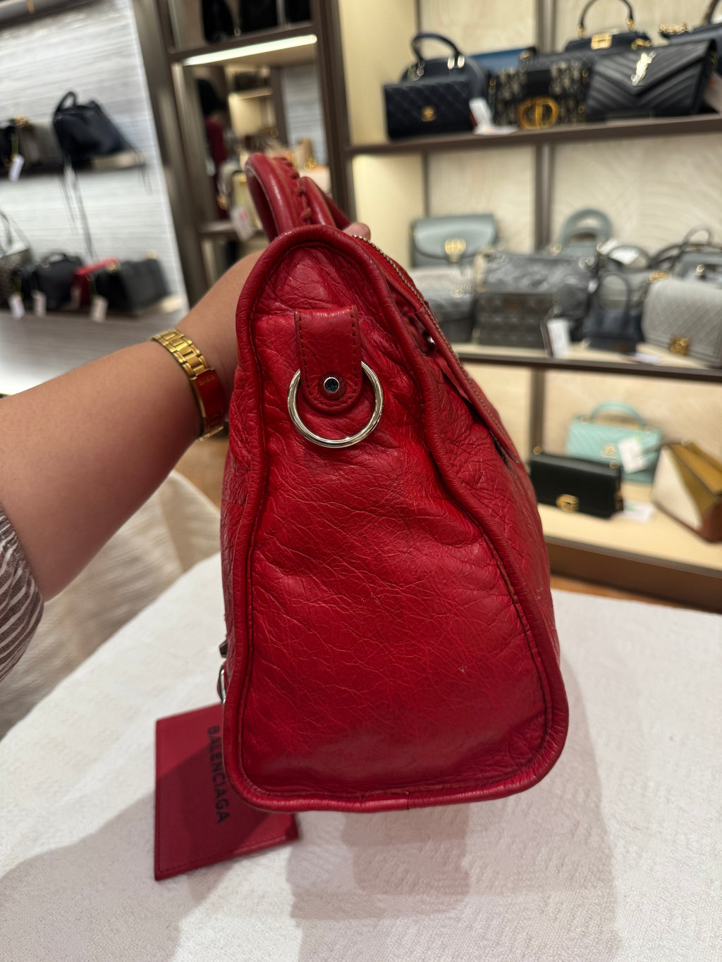 Balenciaga Reguler Red Logo Strap