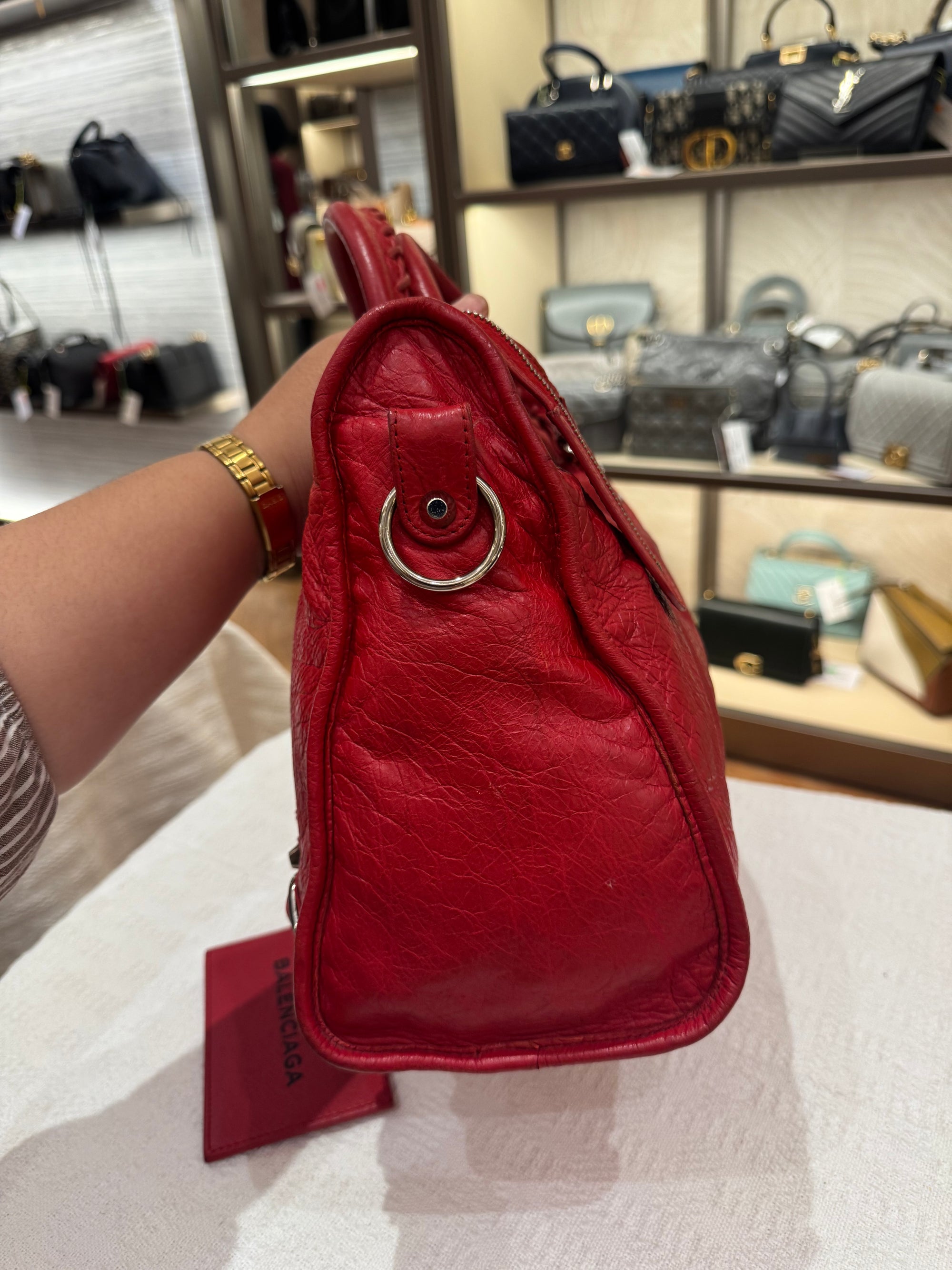 Balenciaga Reguler Red Logo Strap