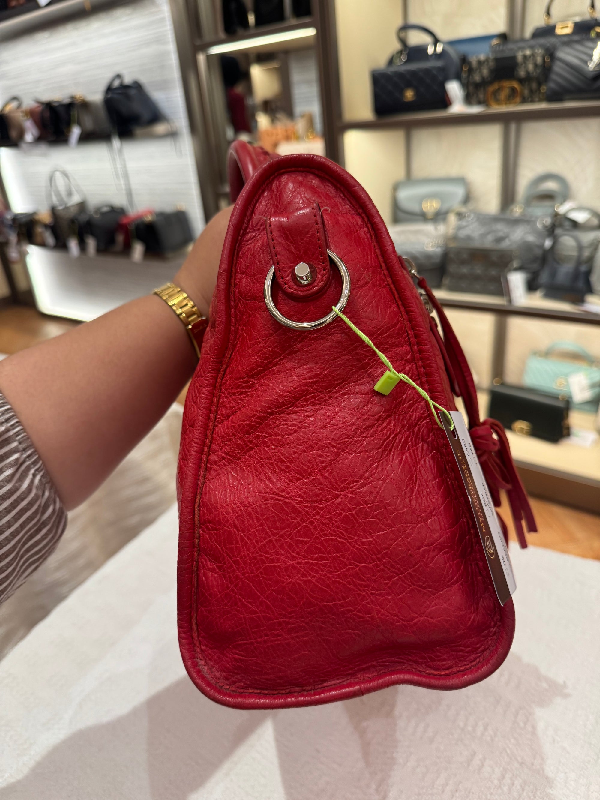 Balenciaga Reguler Red Logo Strap