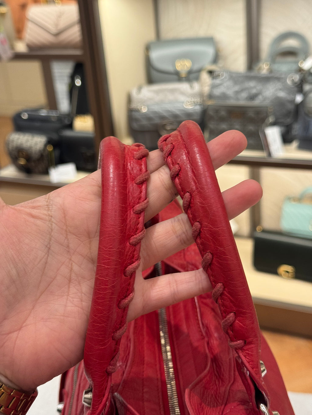 Balenciaga Reguler Red Logo Strap