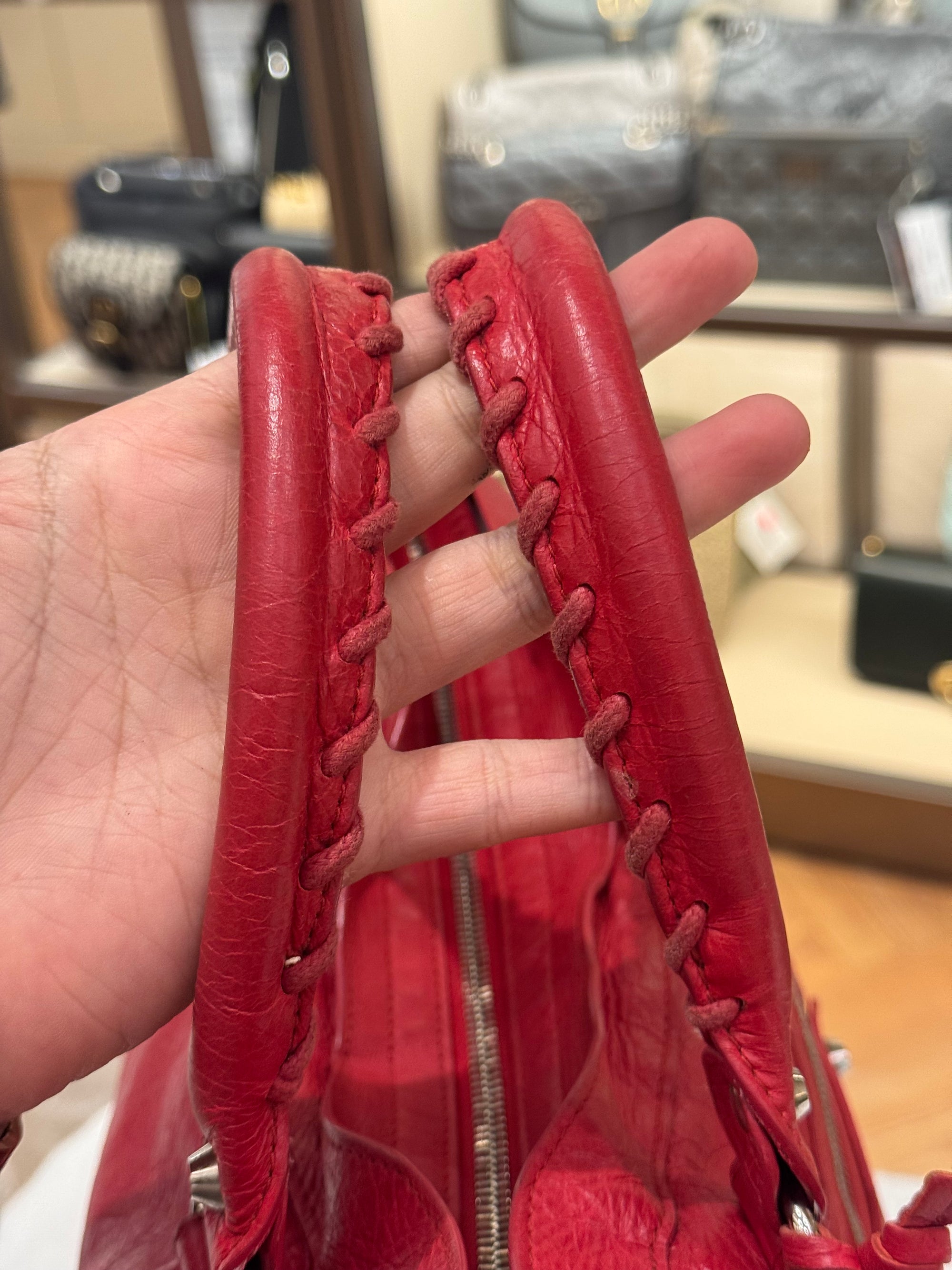 Balenciaga Reguler Red Logo Strap