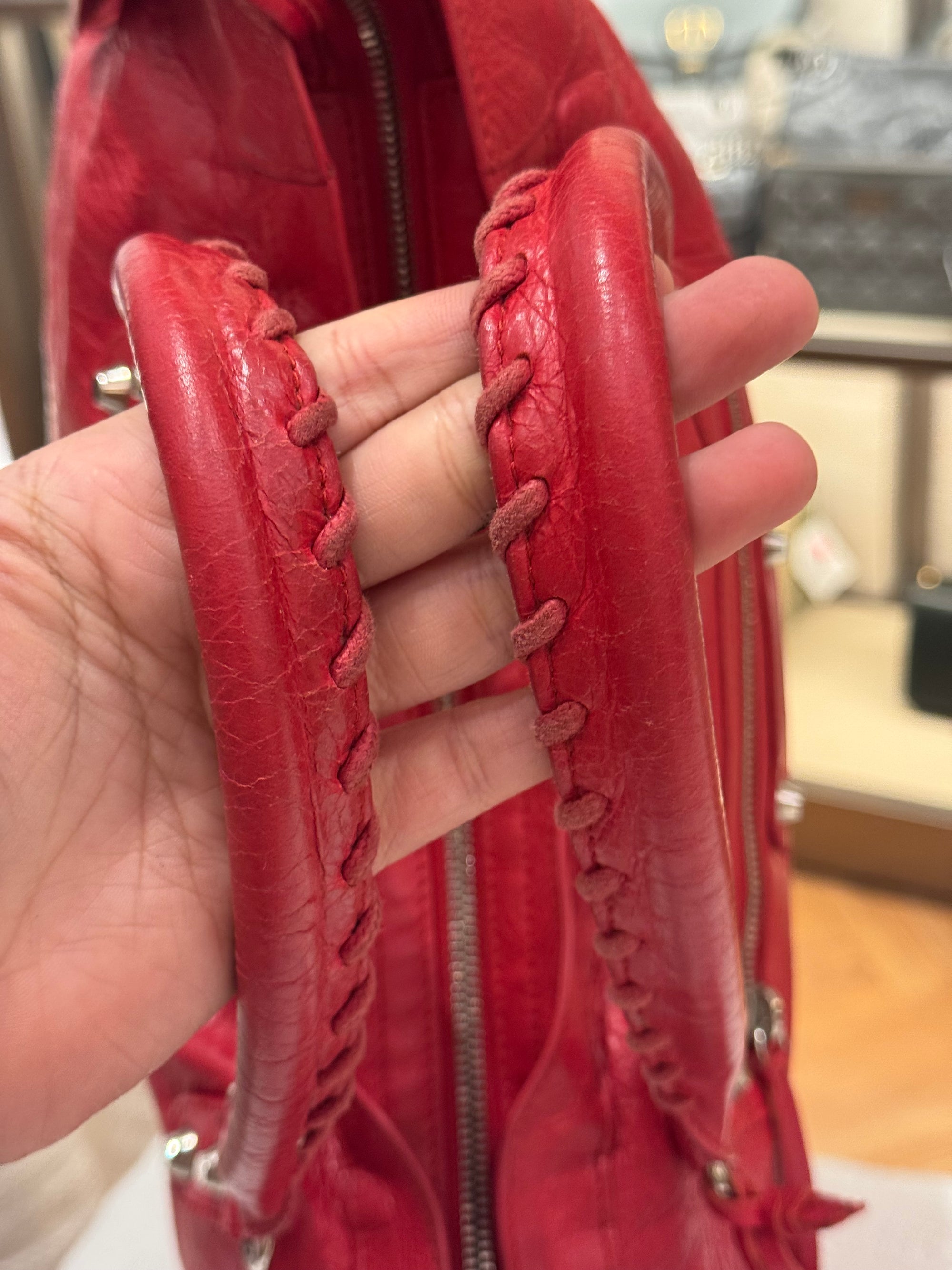 Balenciaga Reguler Red Logo Strap