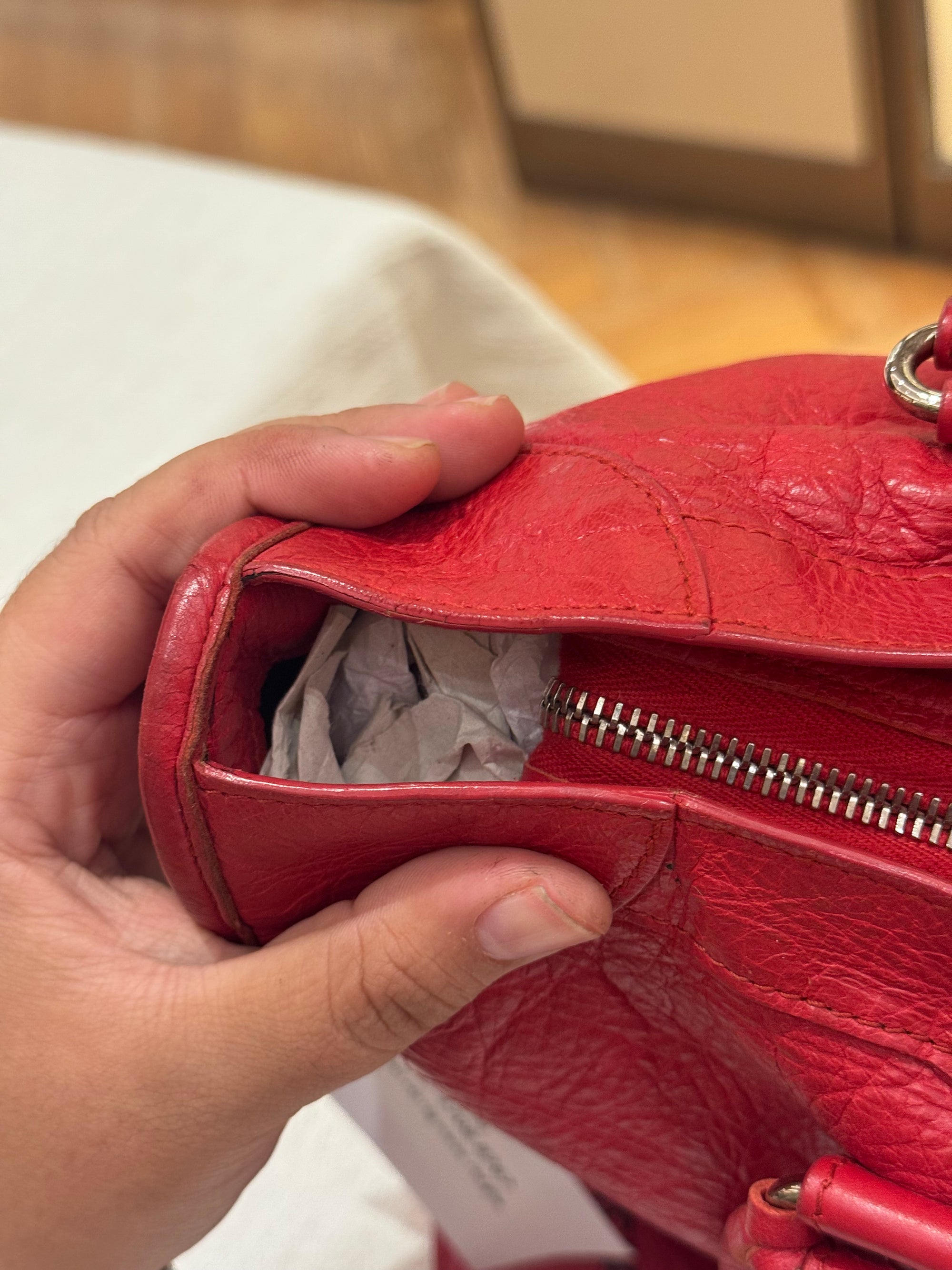 Balenciaga Reguler Red Logo Strap