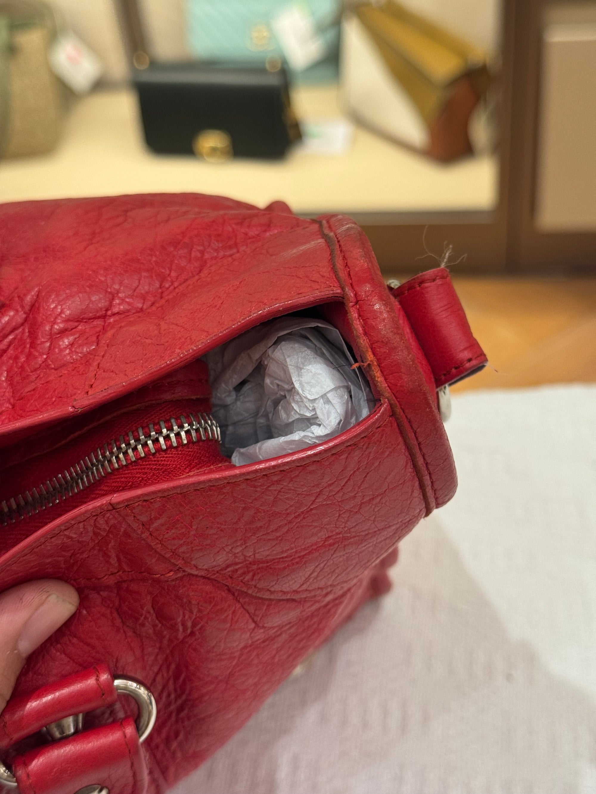 Balenciaga Reguler Red Logo Strap