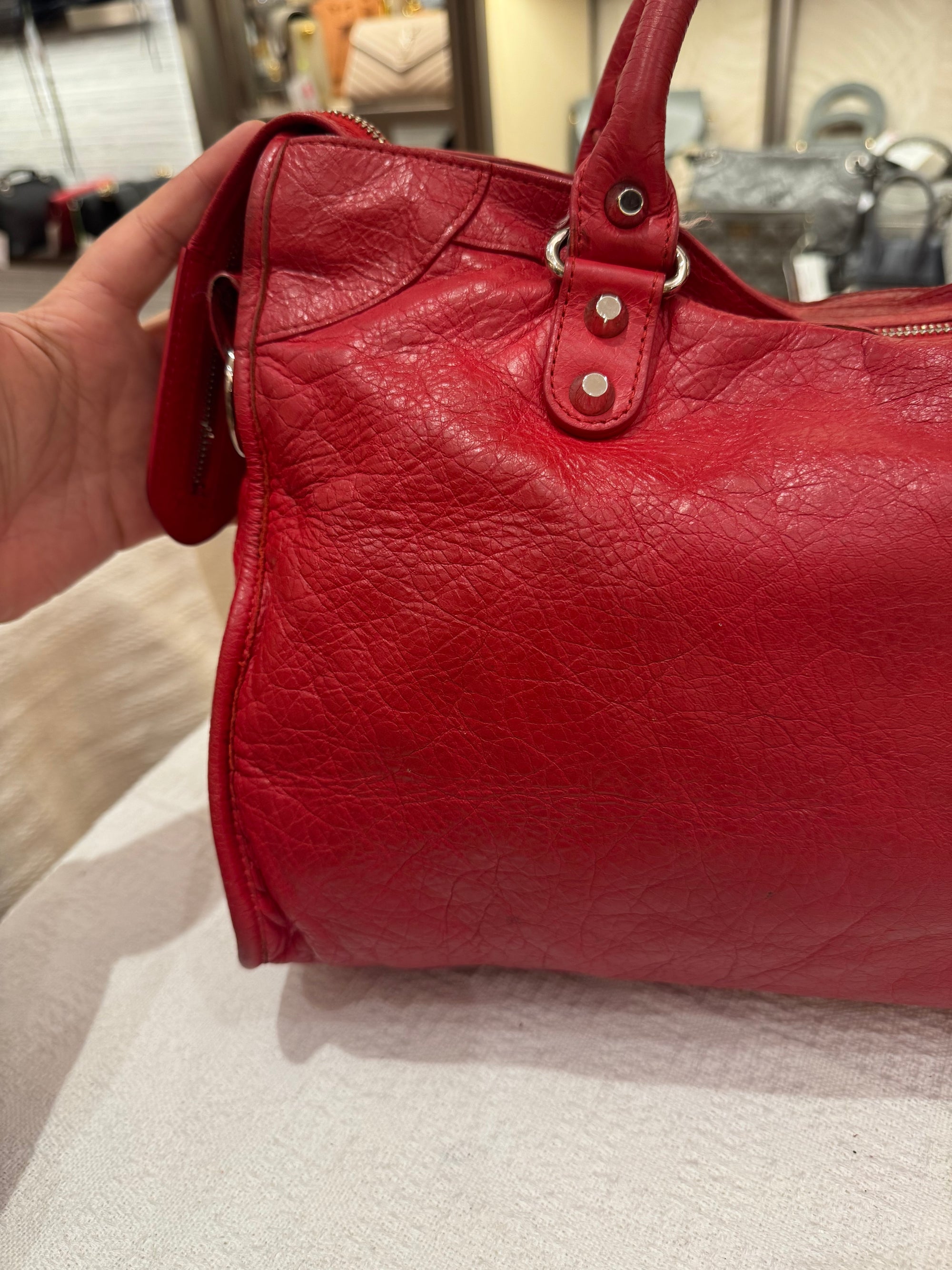 Balenciaga Reguler Red Logo Strap