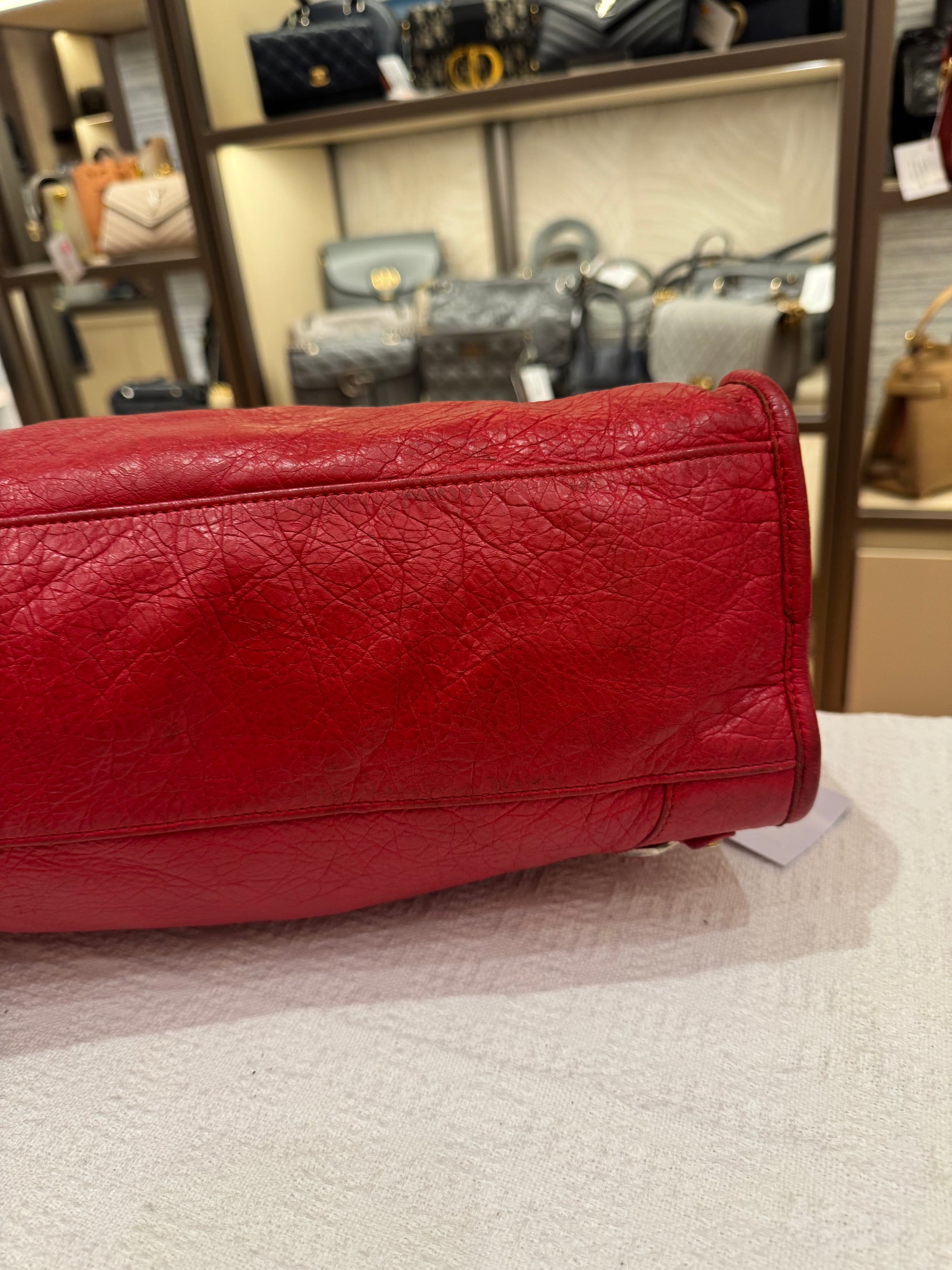 Balenciaga Reguler Red Logo Strap