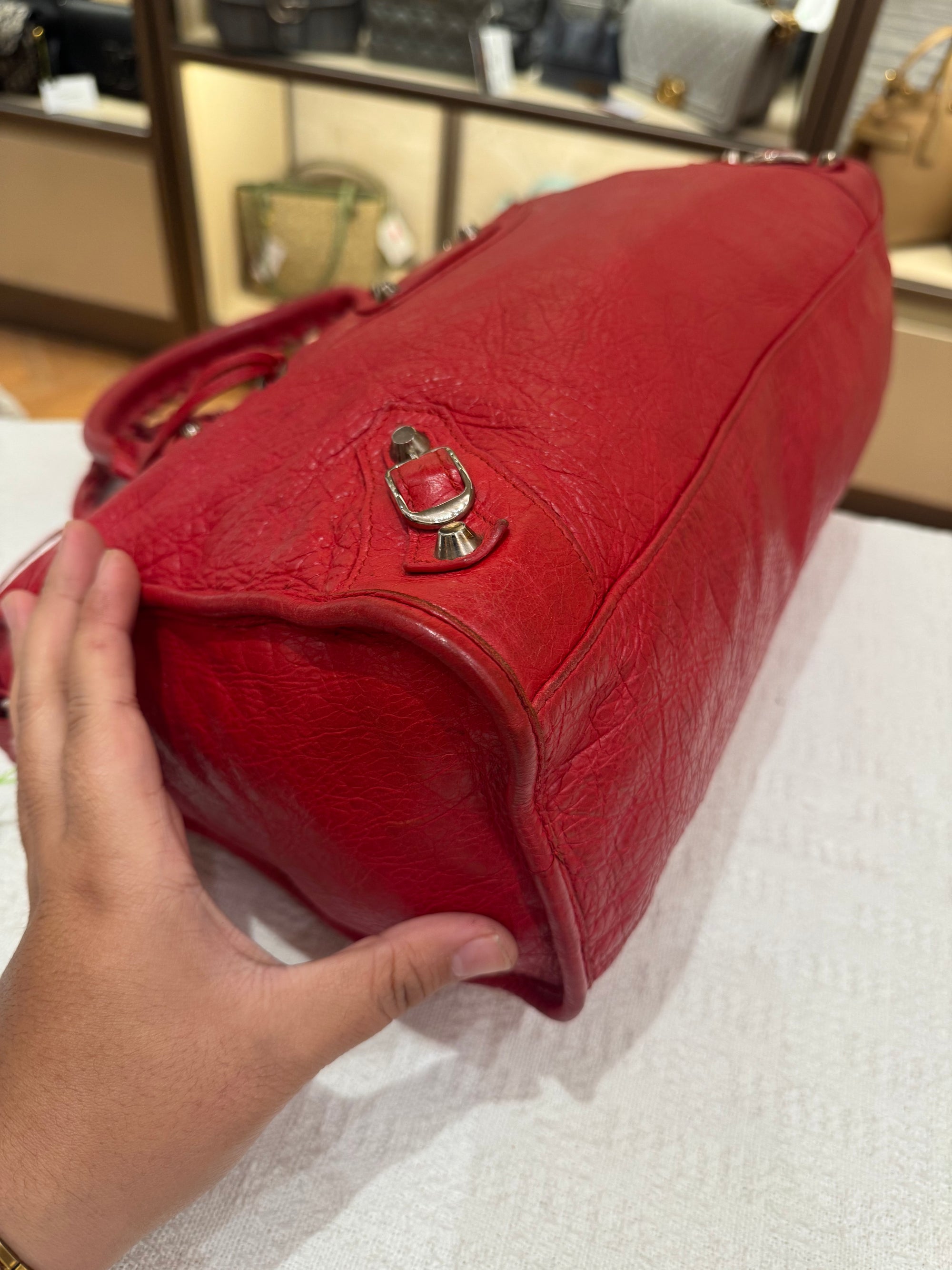 Balenciaga Reguler Red Logo Strap
