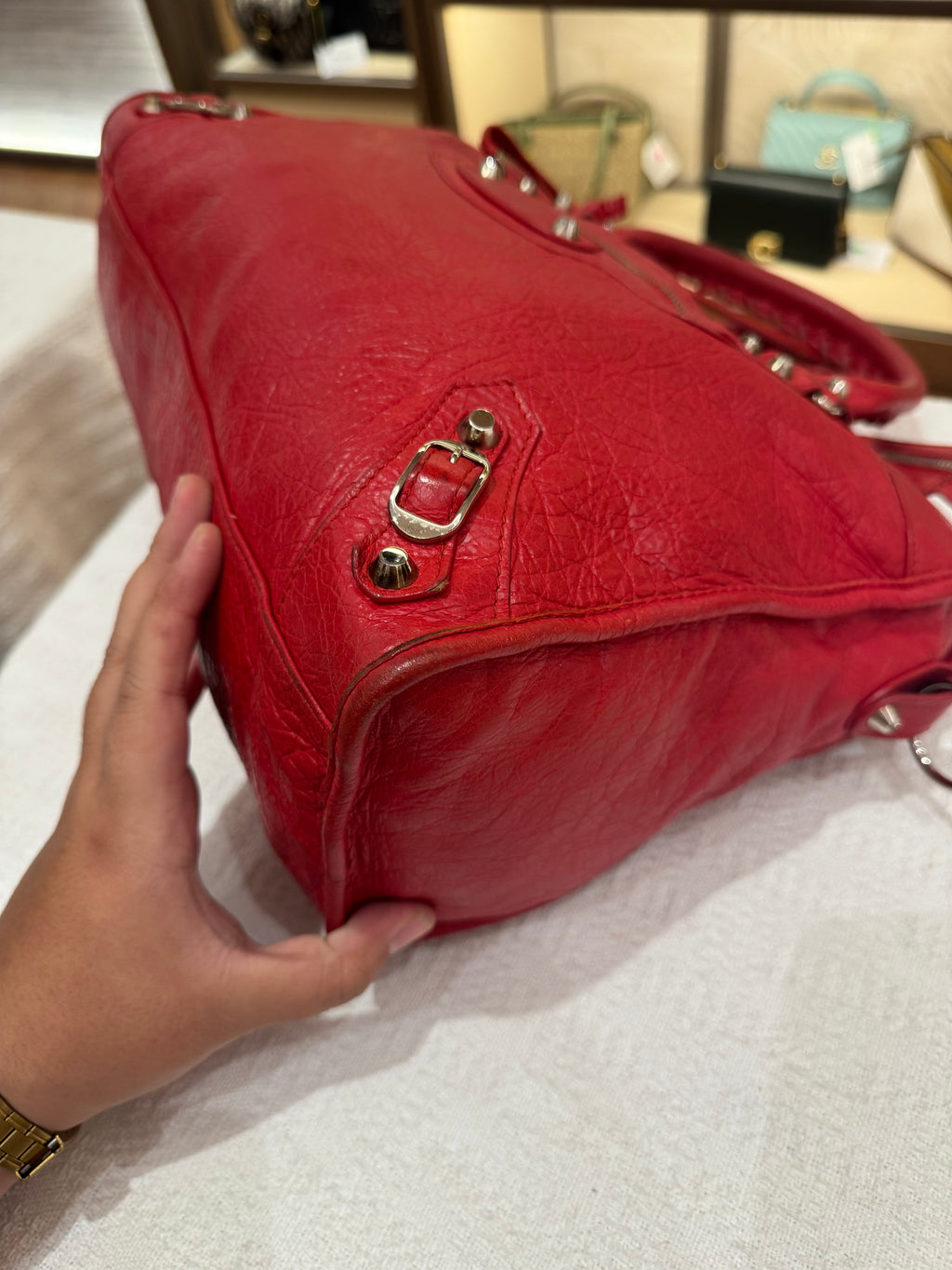 Balenciaga Reguler Red Logo Strap