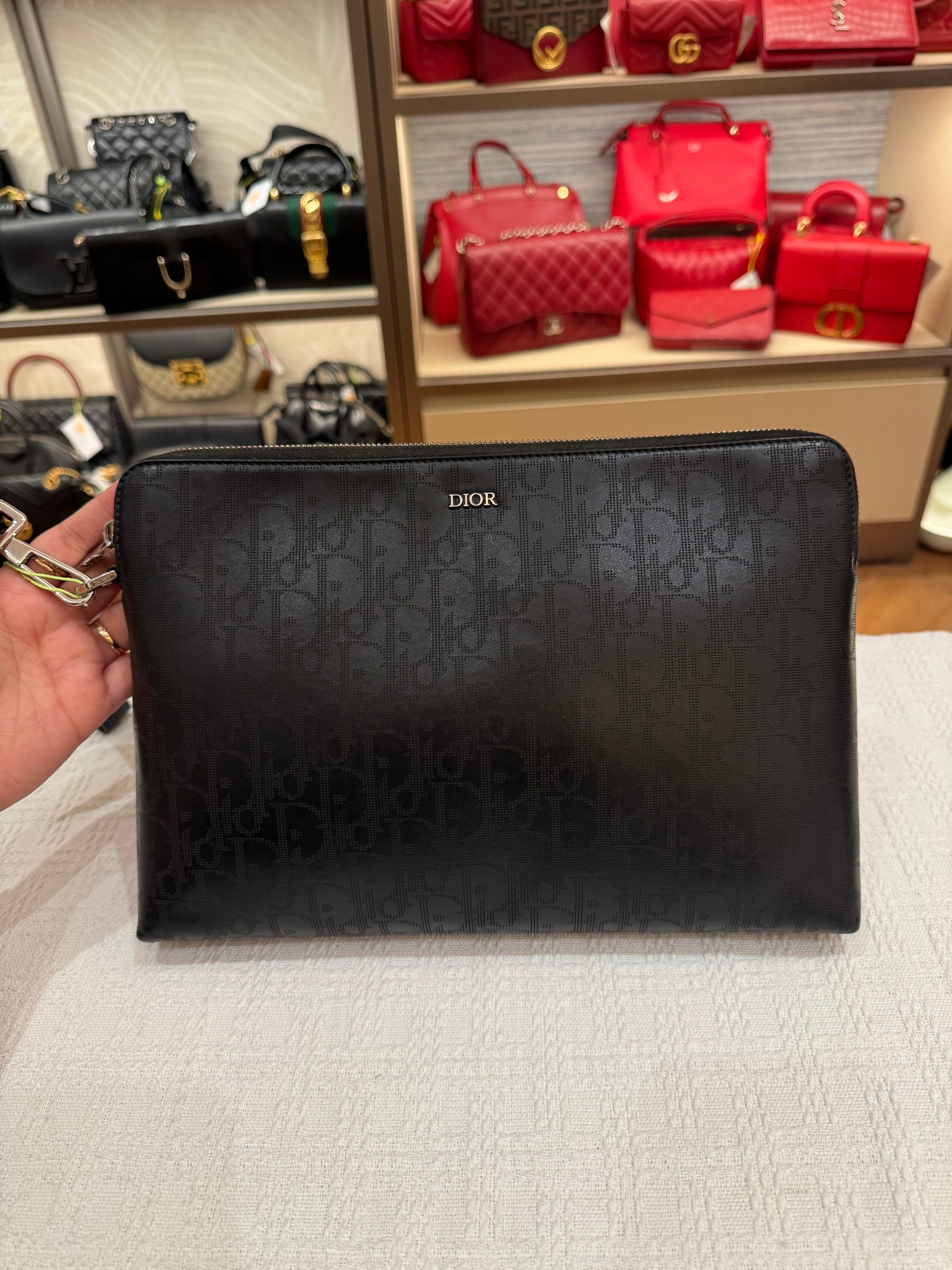 Dior Pouch Oblique Galaxy Black