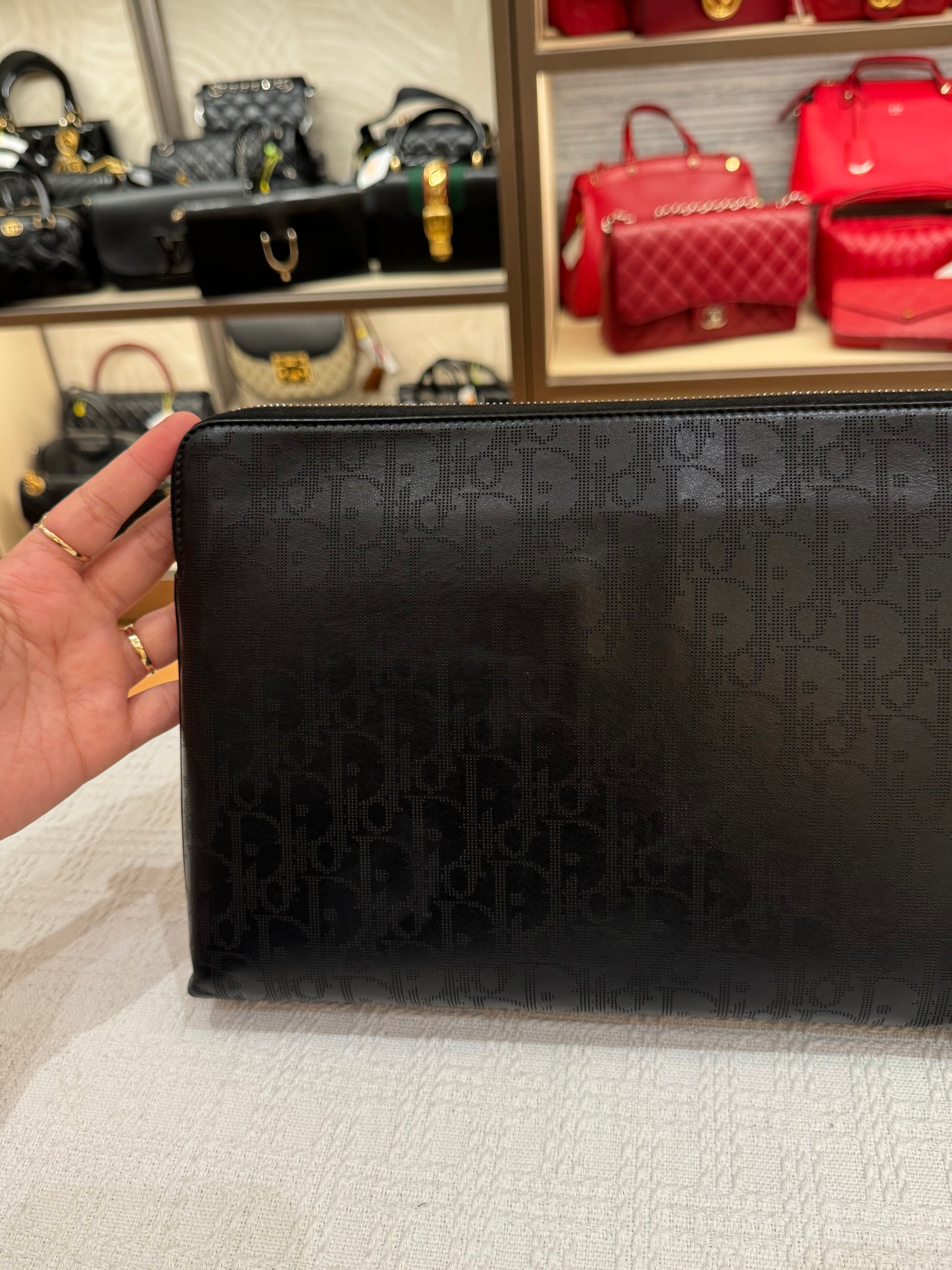 Dior Pouch Oblique Galaxy Black
