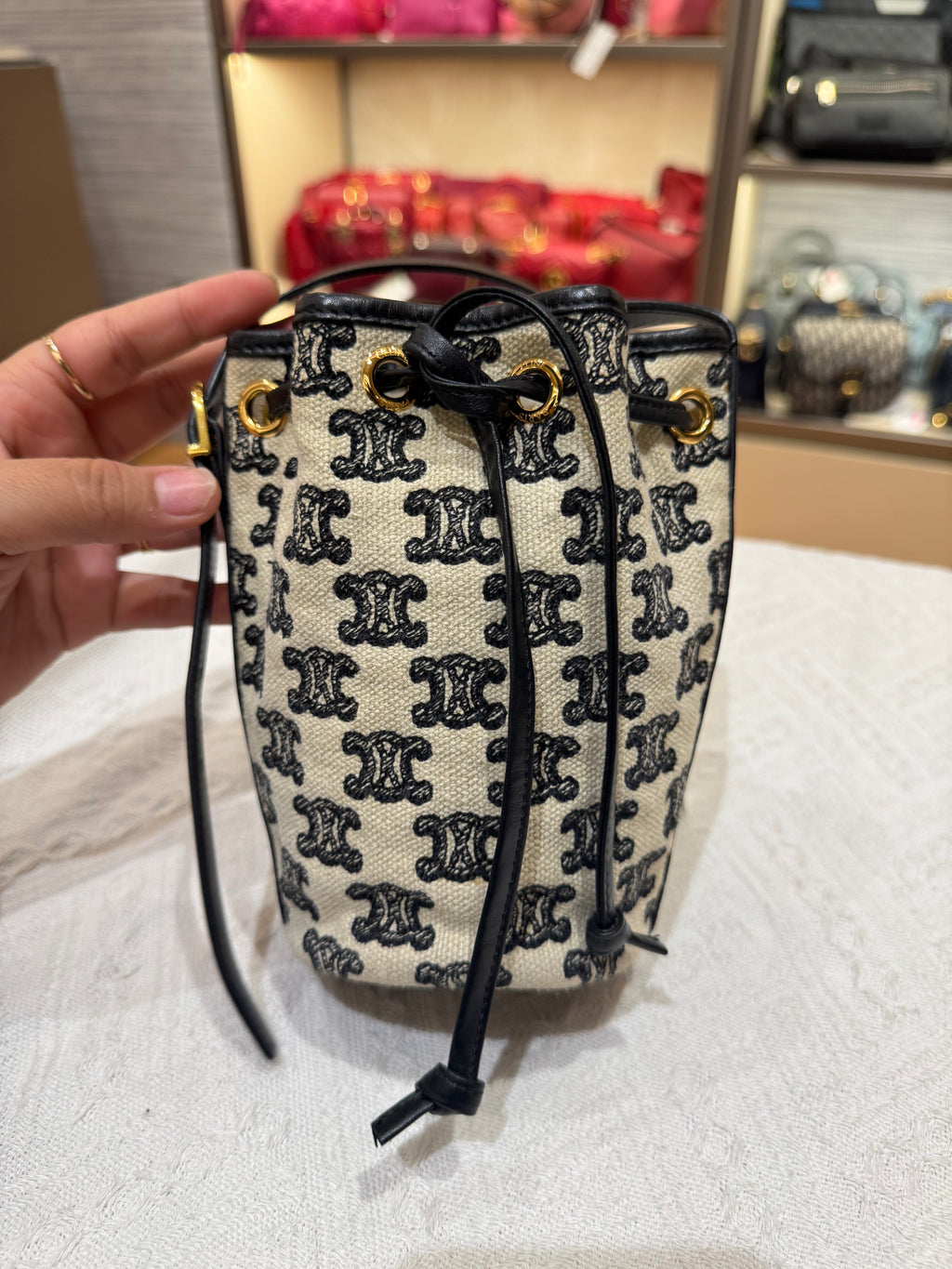 Celine Mini Bucket Triomphe