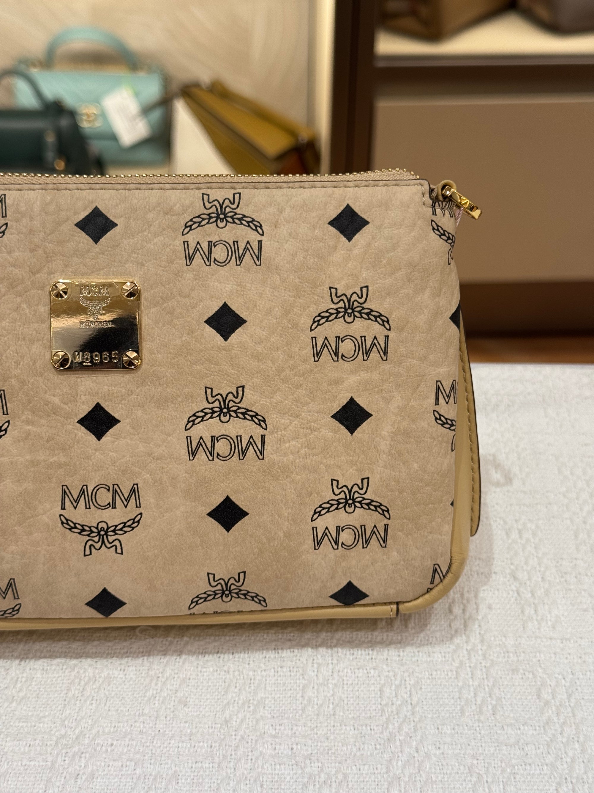 MCM 2way Visetos Beige