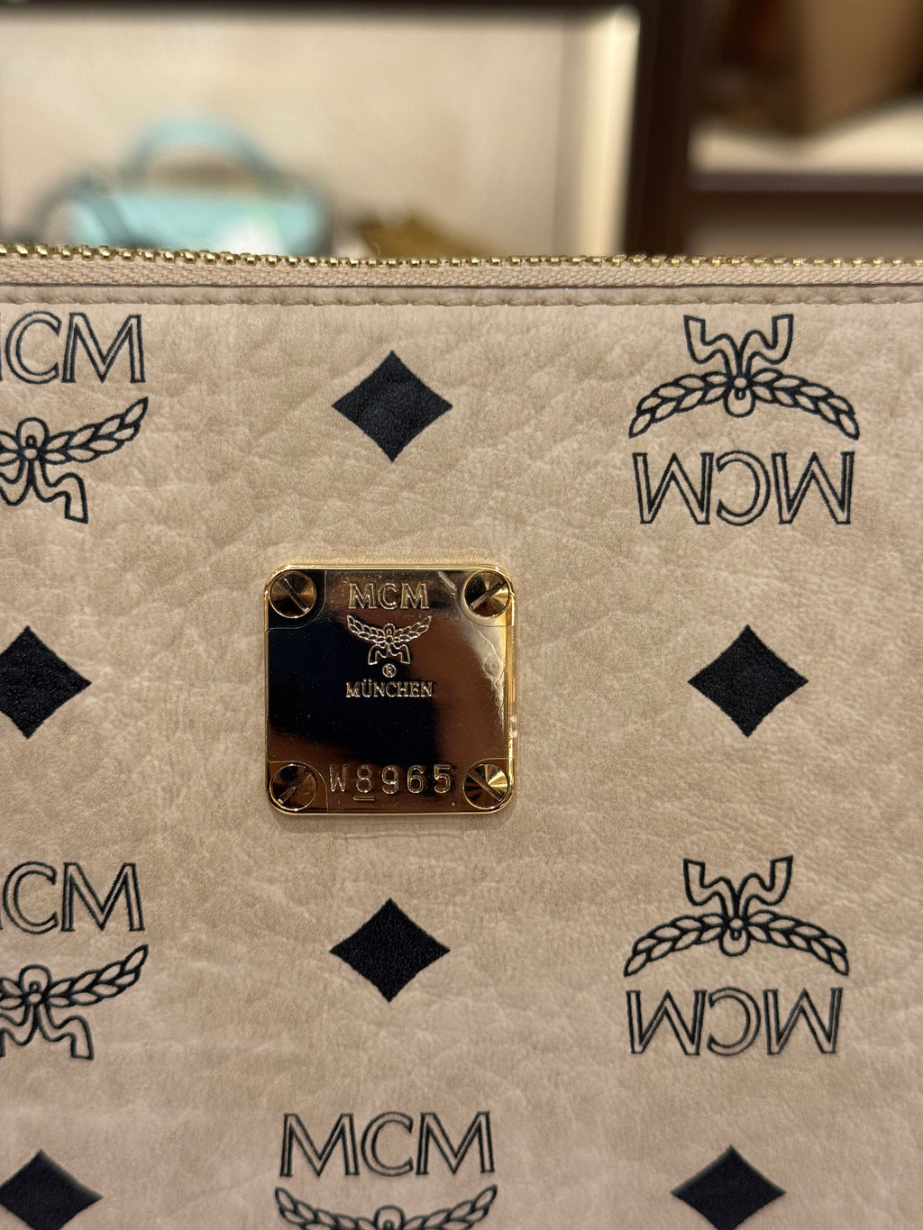 MCM 2way Visetos Beige